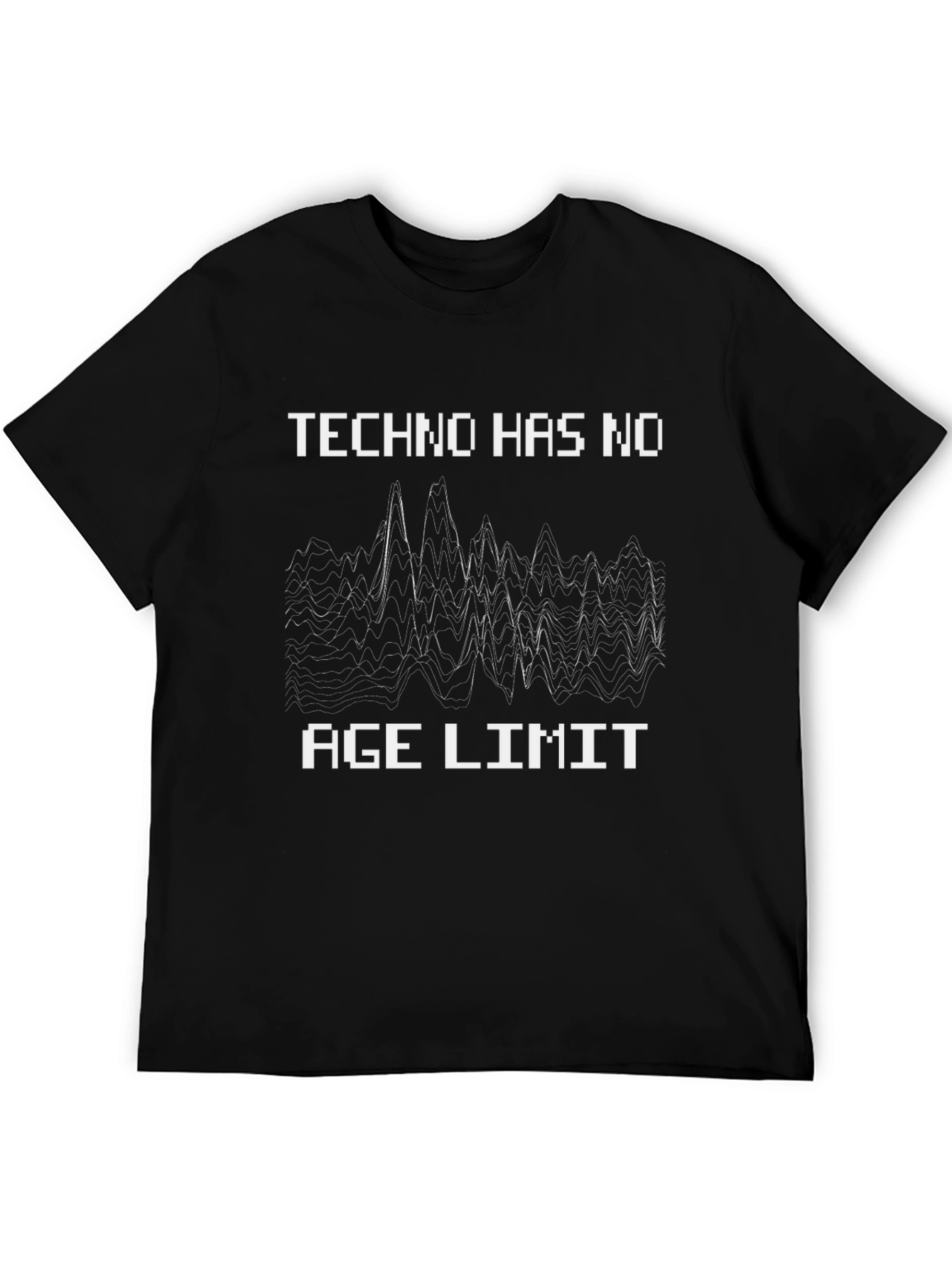 Techno Has No Age Limit Black Graphic Tee