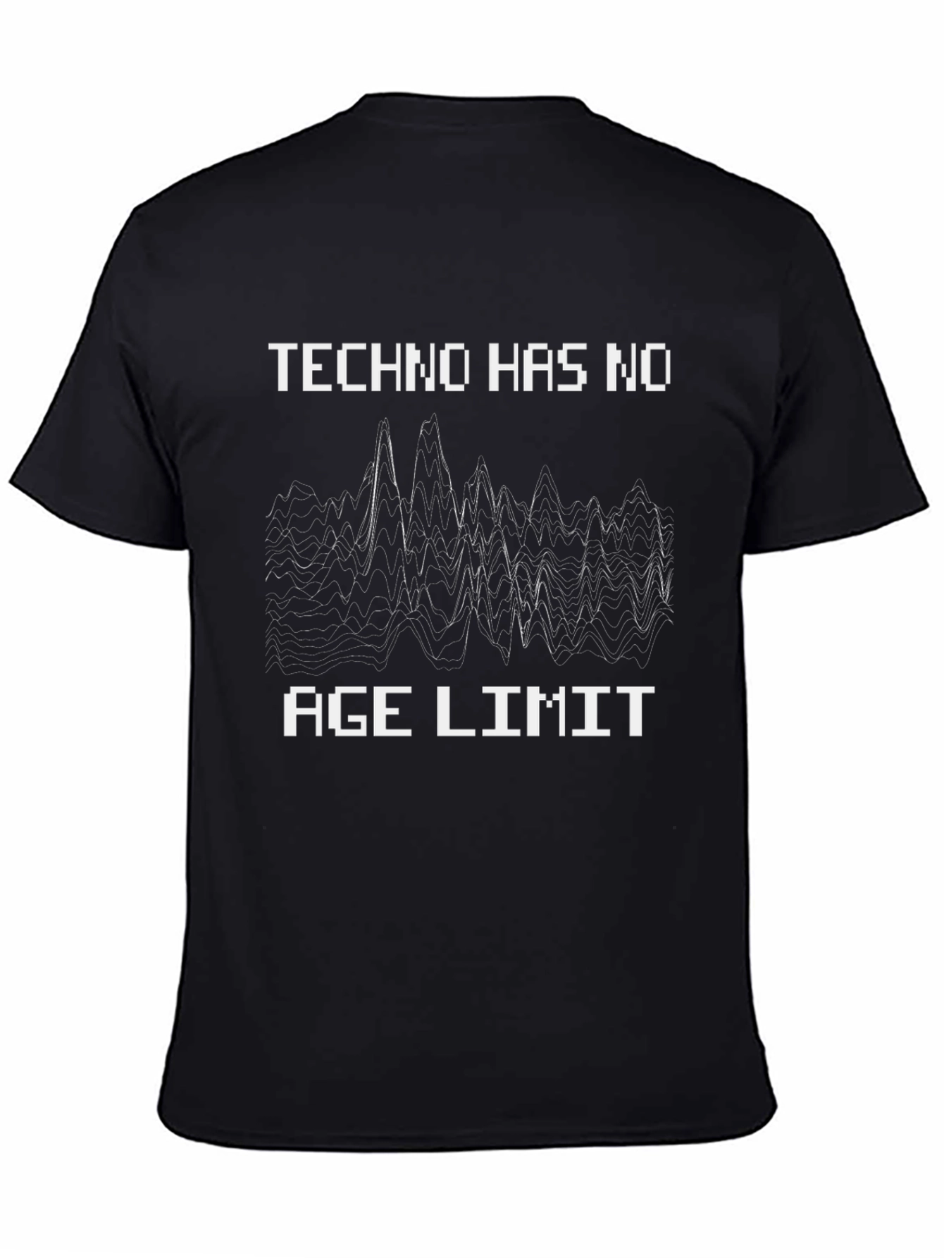 Techno Has No Age Limit Black Graphic Tee