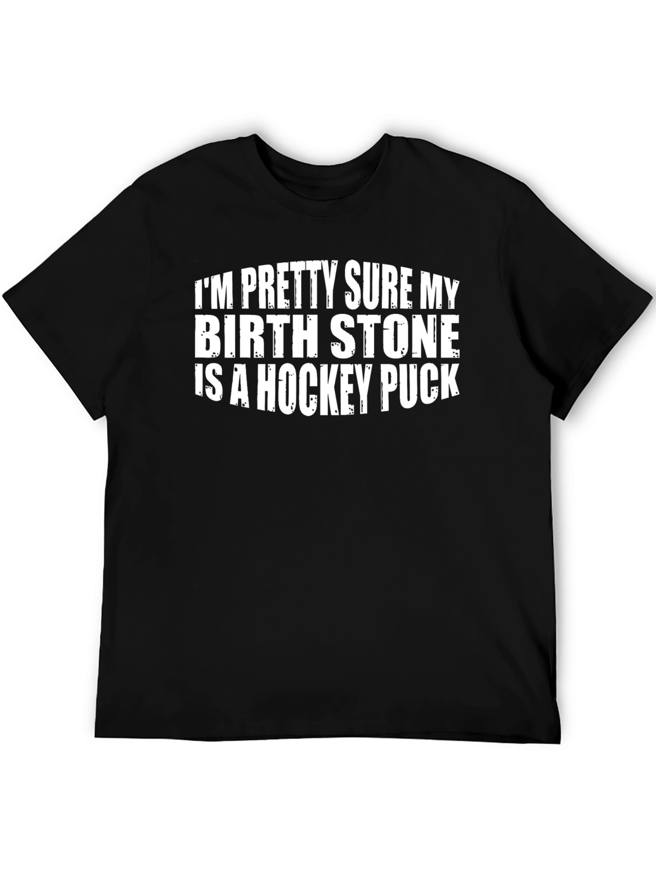 Hockey Puck Birthstone T-Shirt Funny Hockey Player Gift