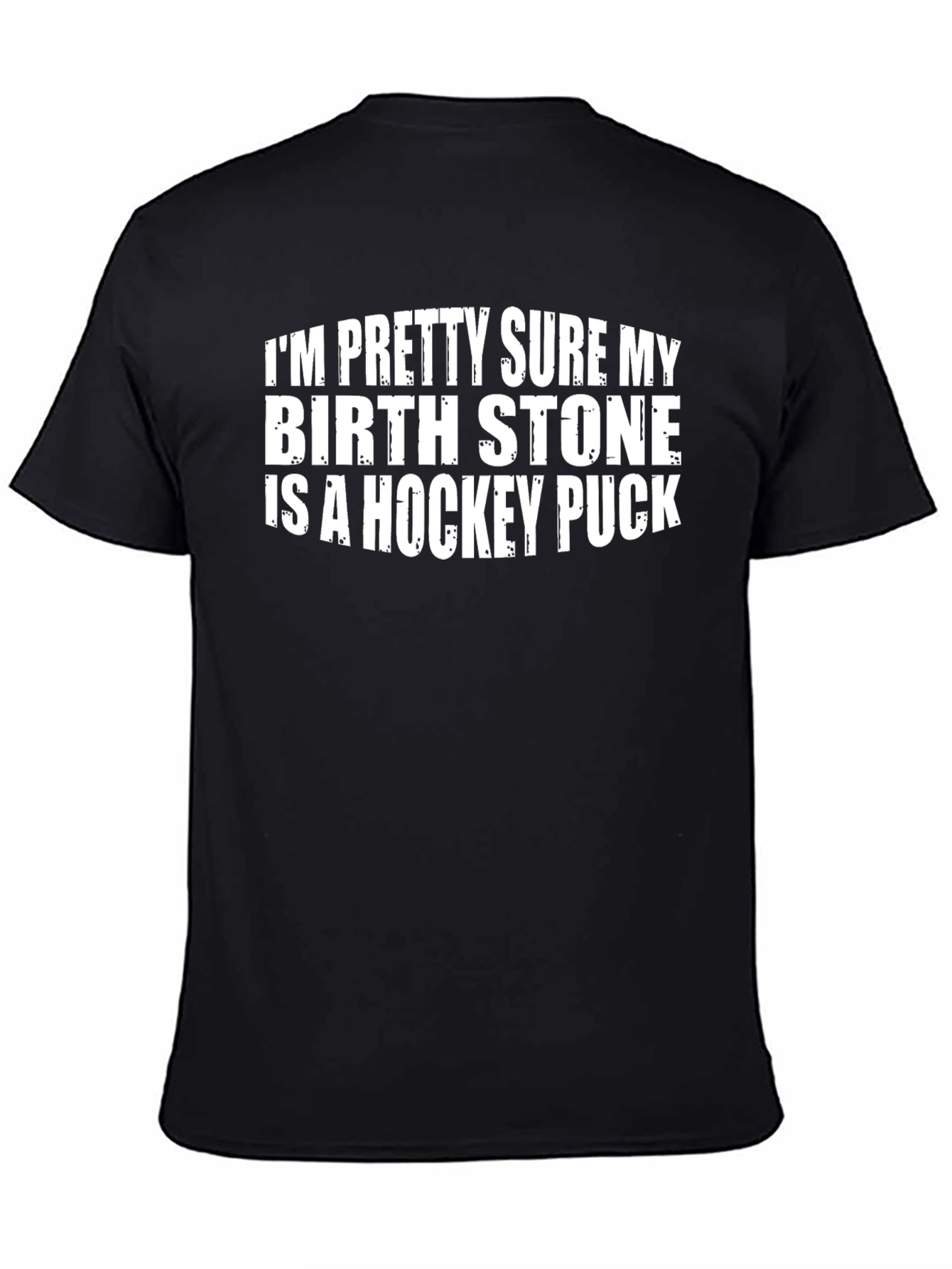 Hockey Puck Birthstone T-Shirt Funny Hockey Player Gift