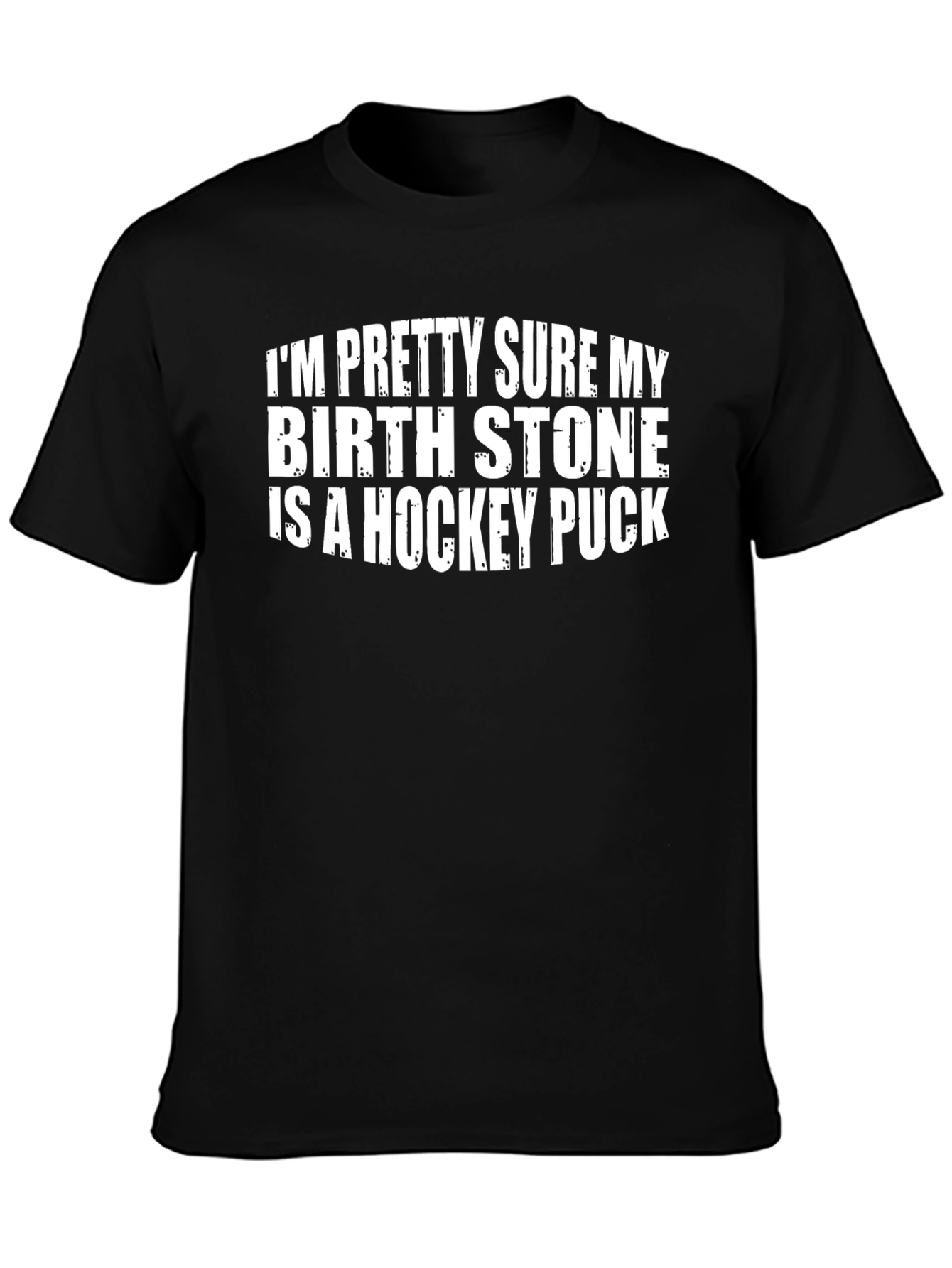 Hockey Puck Birthstone T-Shirt Funny Hockey Player Gift