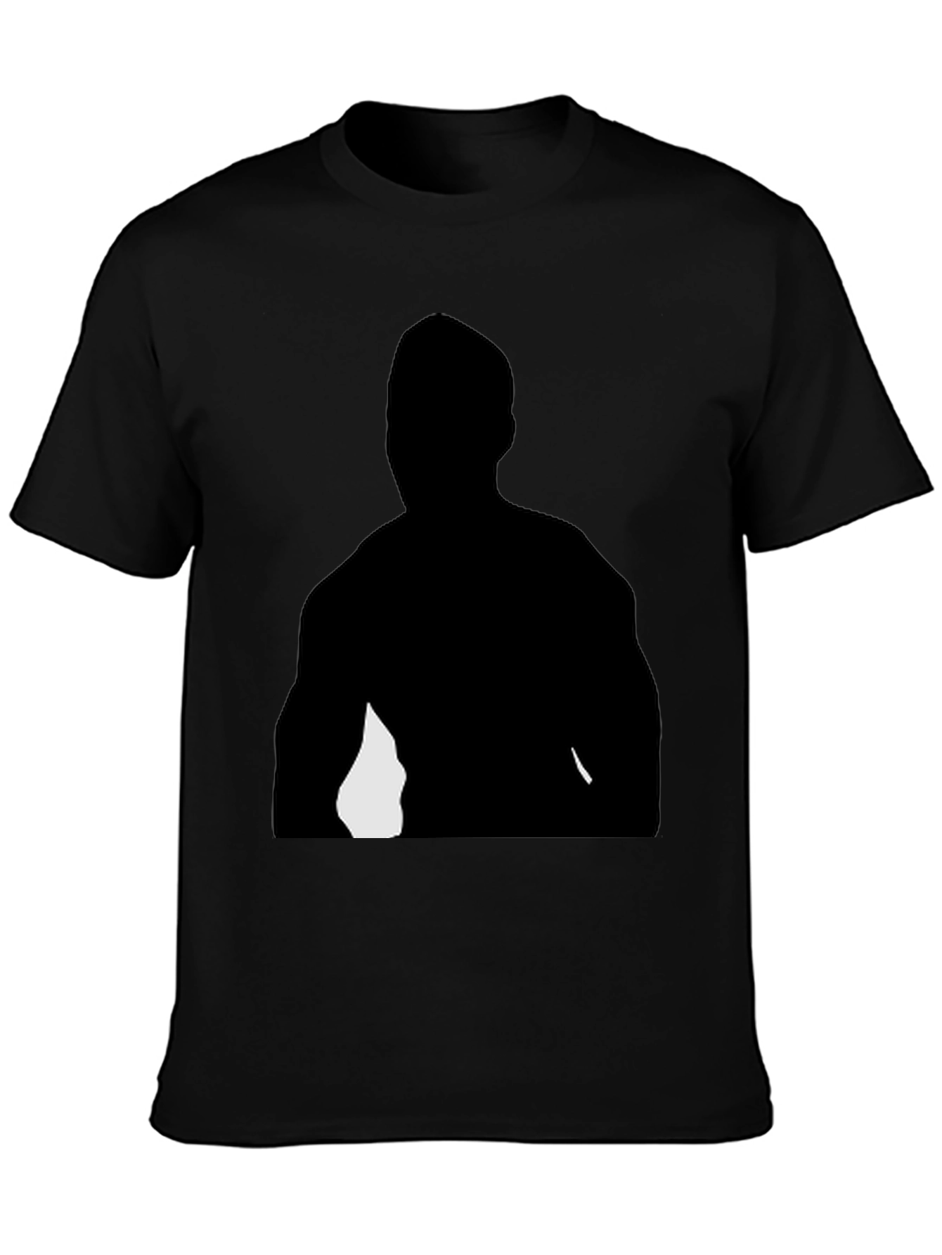 Black Graphic T-Shirt - Mystery Silhouette Design