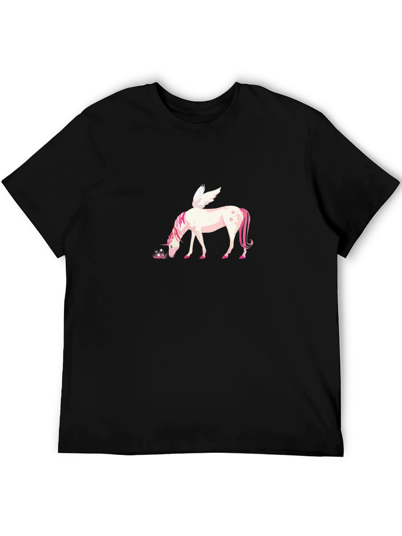 Unicorn Pegasus Graphic Black T-Shirt