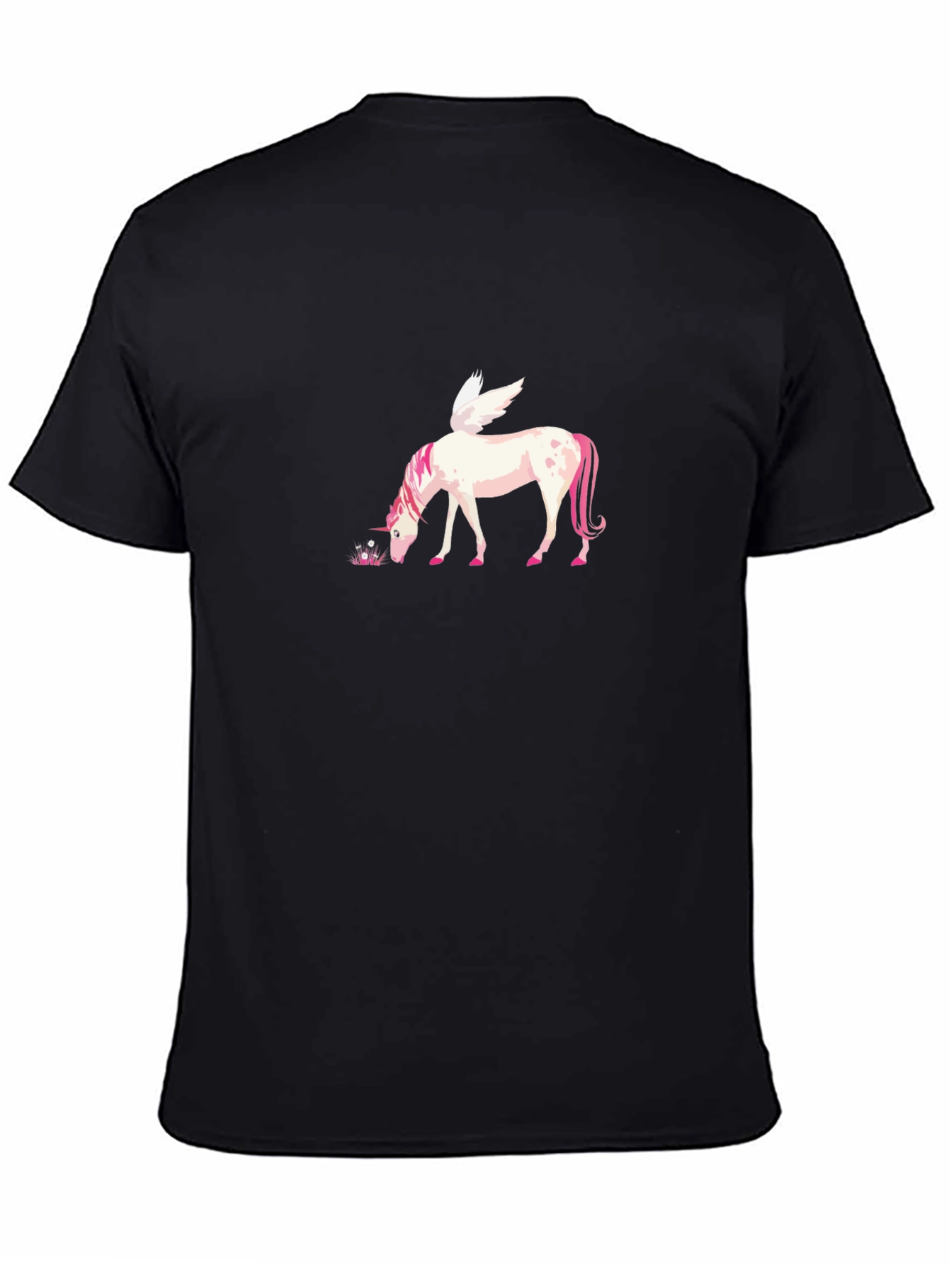 Unicorn Pegasus Graphic Black T-Shirt