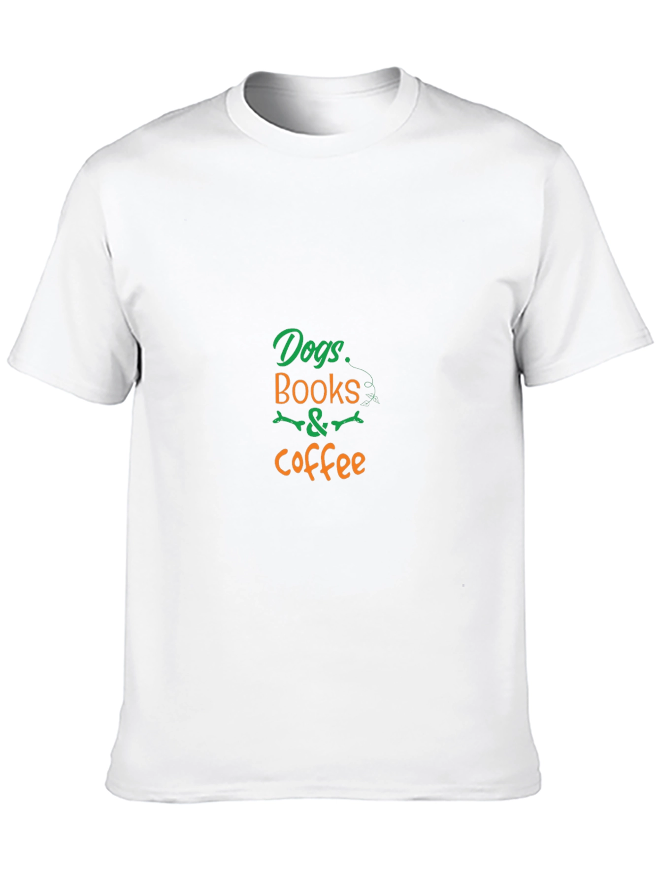 Dogs Books & Coffee Graphic T-Shirt