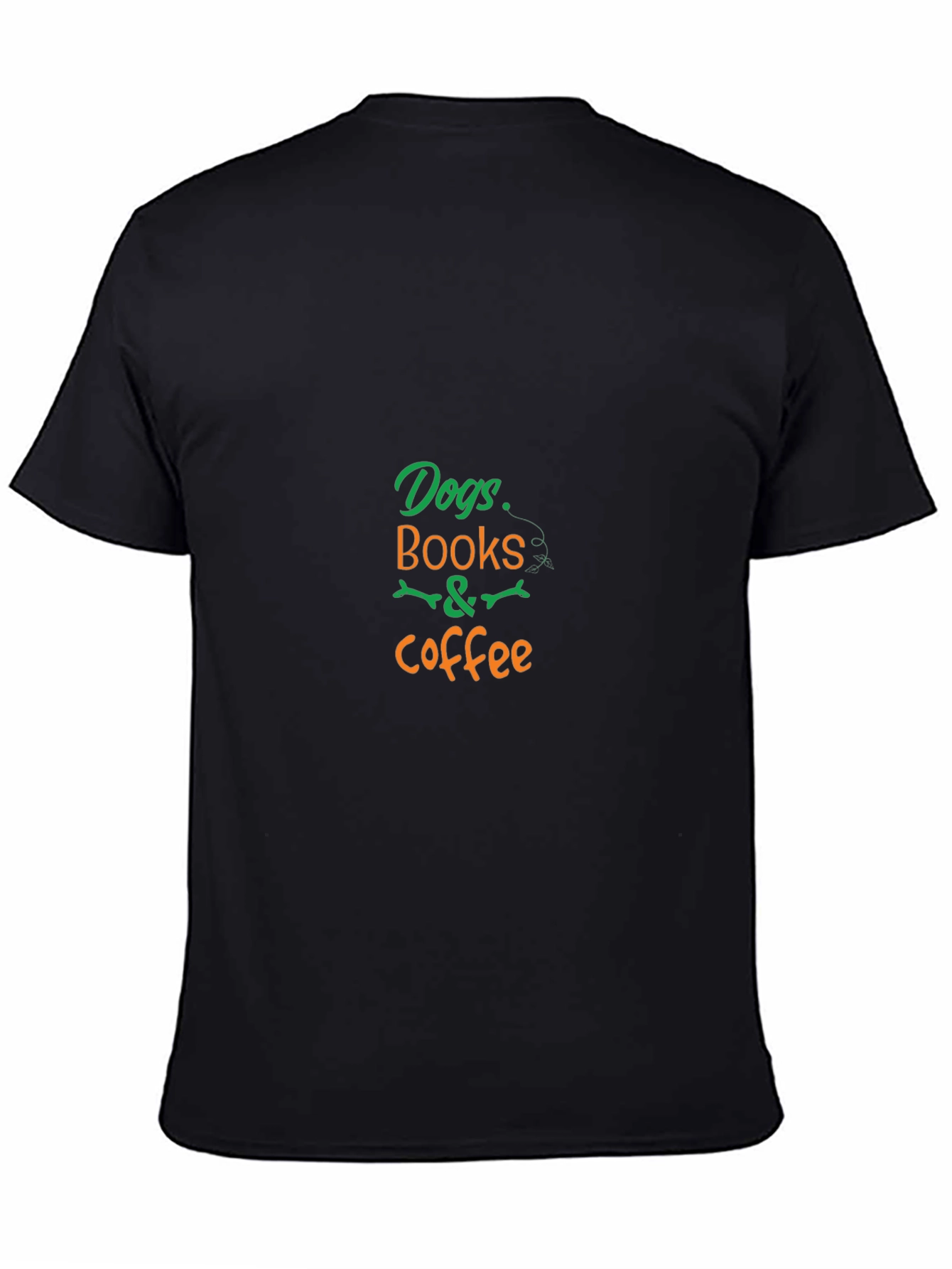 Dogs Books & Coffee Graphic T-Shirt