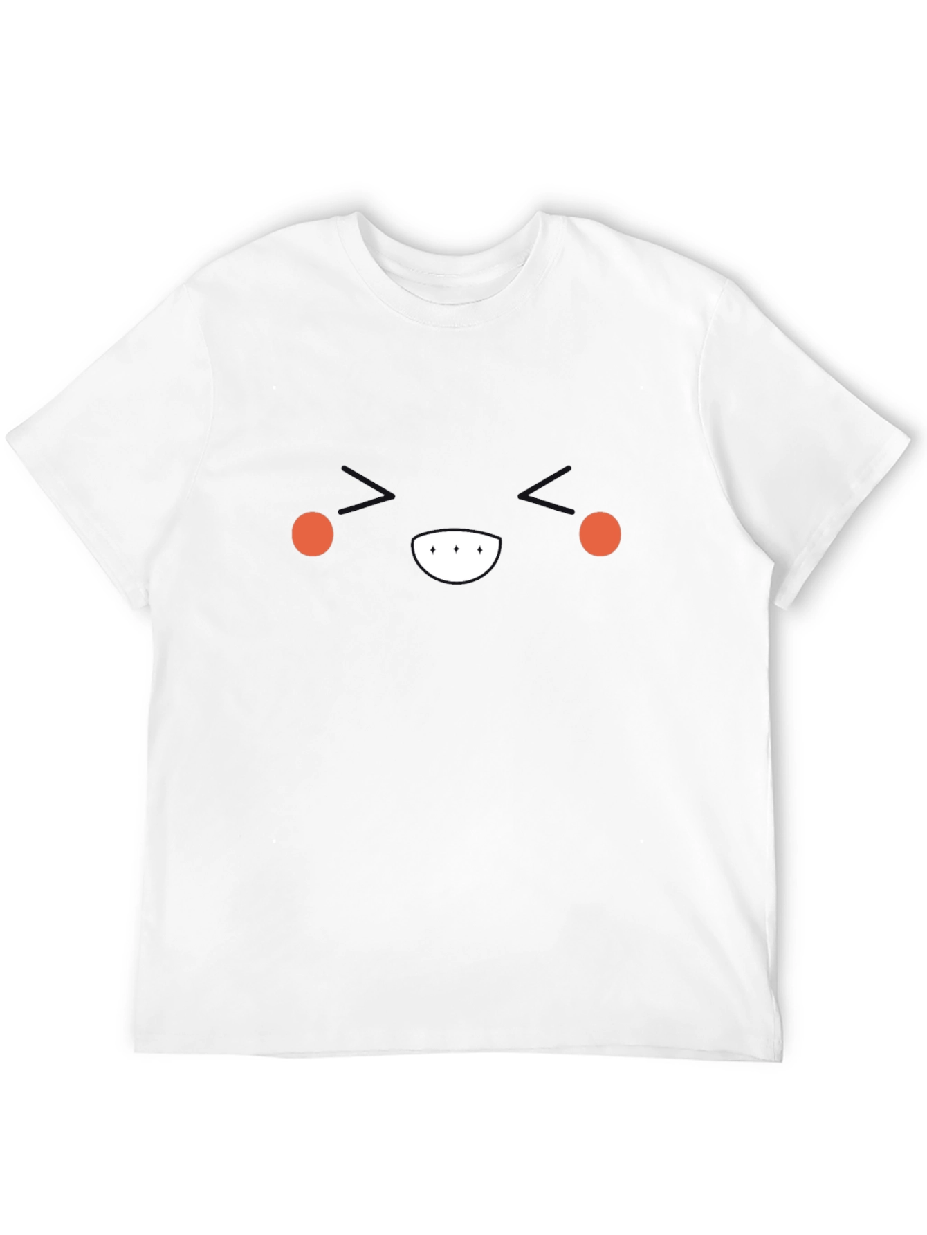 Minimalist Black T-Shirt with Smiling Face