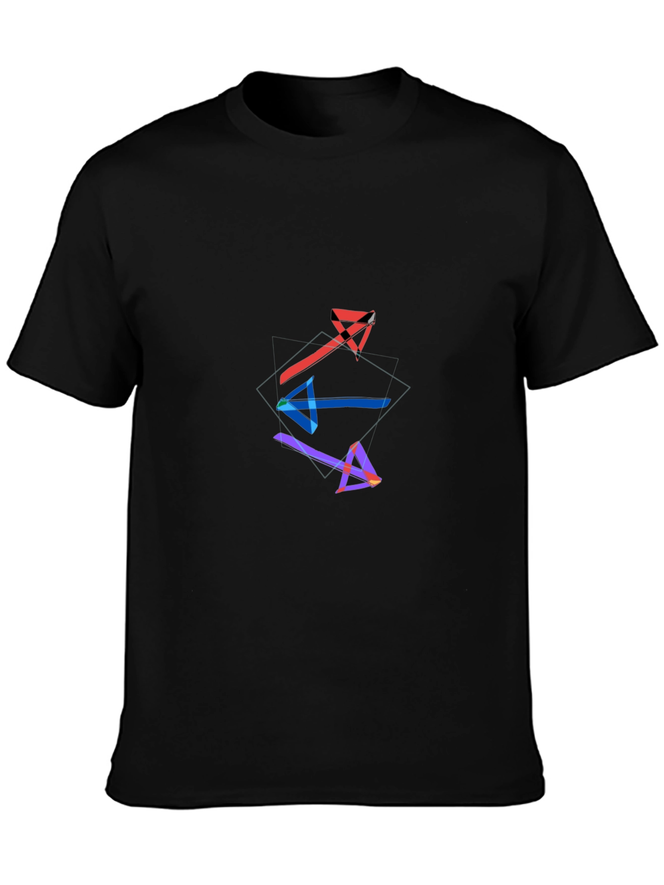 Modern Arrow Graphic Black T-Shirt