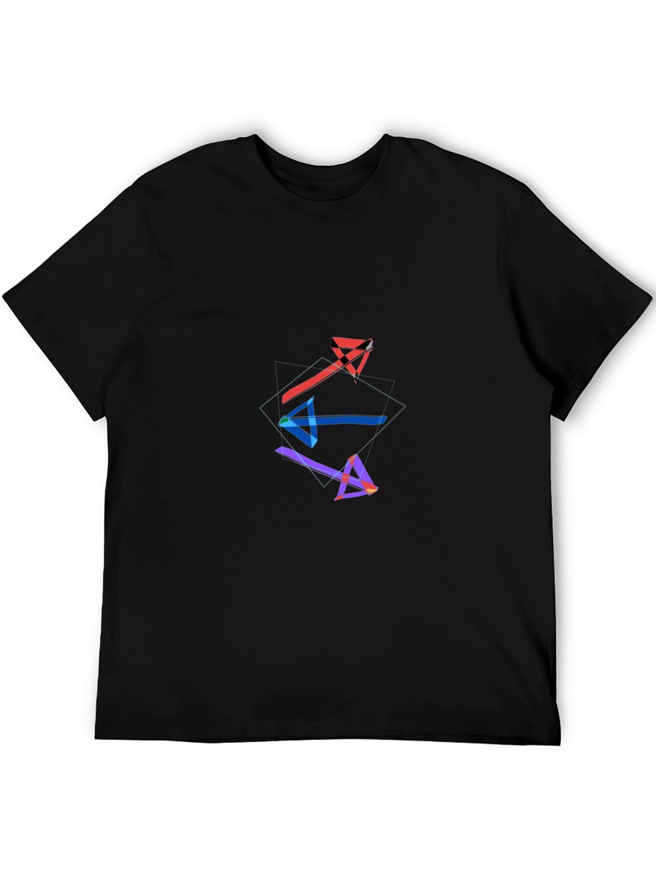 Modern Arrow Graphic Black T-Shirt
