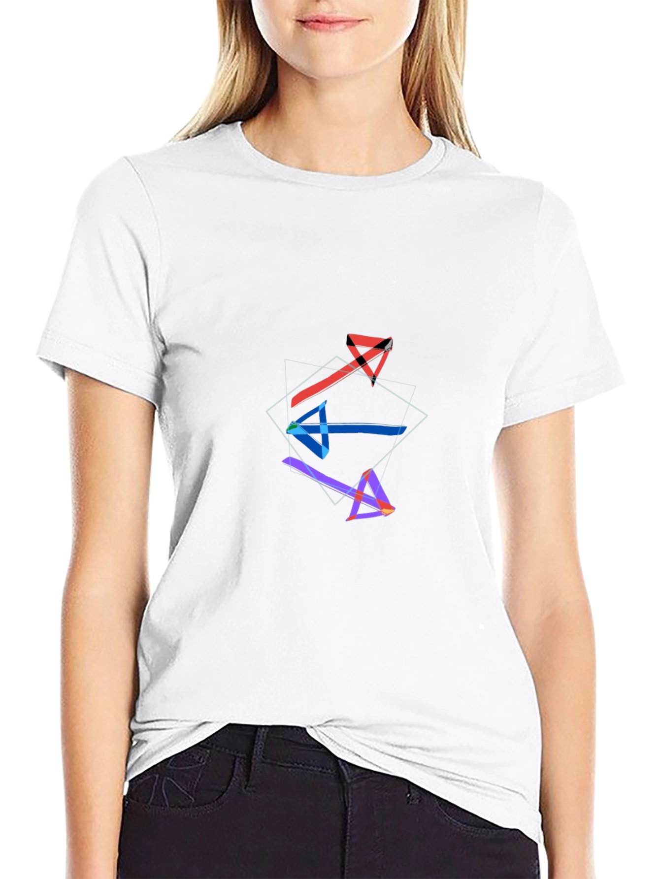 Modern Arrow Graphic Black T-Shirt