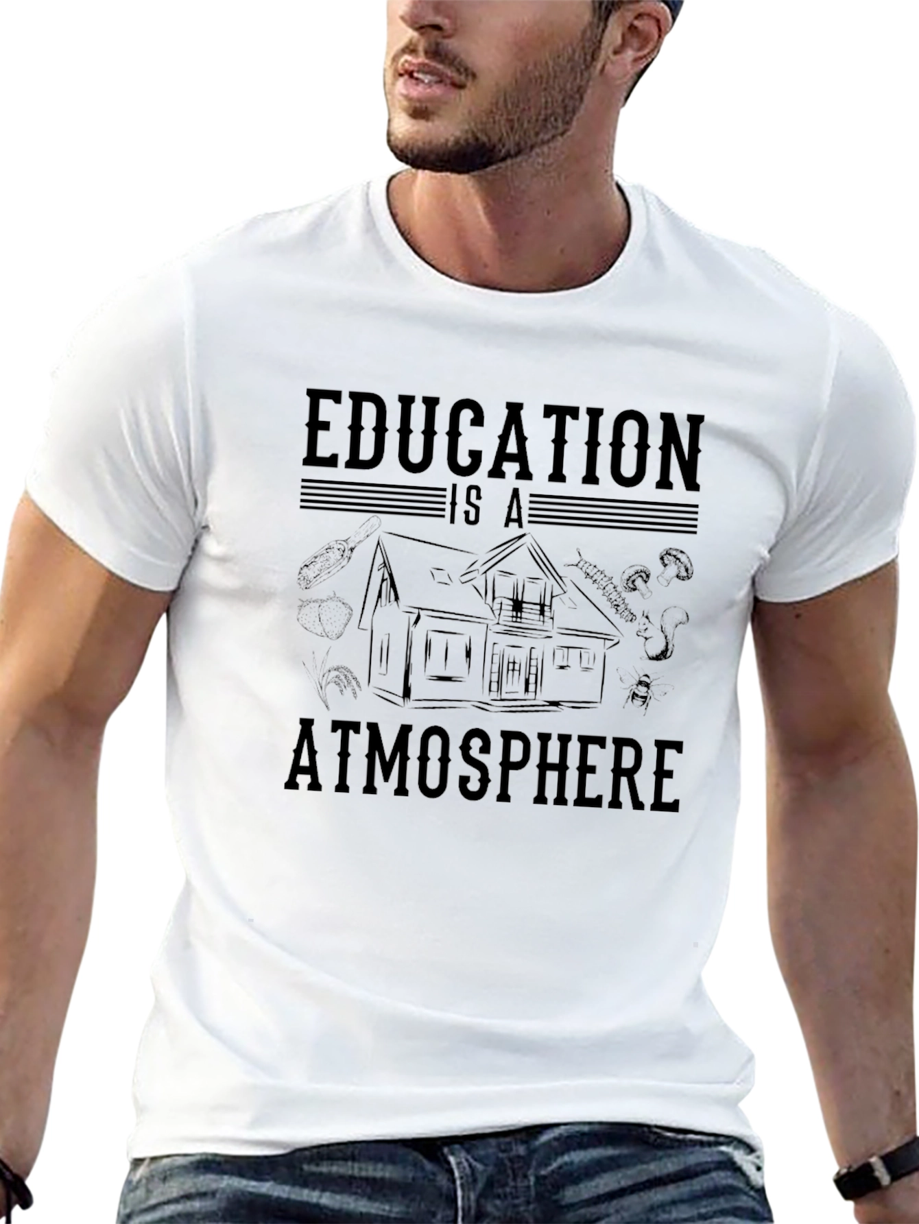 Education is Atmosphere Graphic Tee - Black