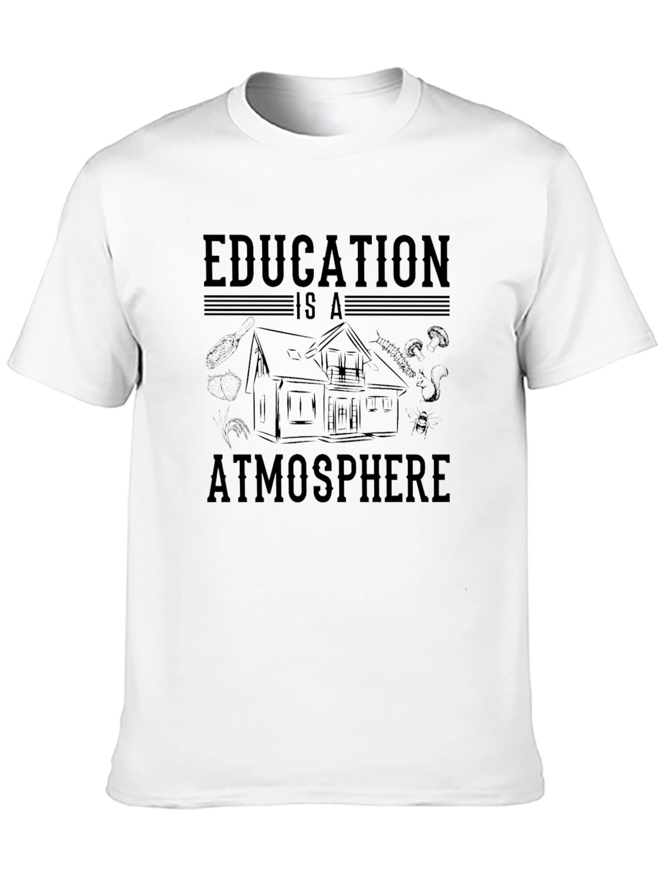 Education is Atmosphere Graphic Tee - Black