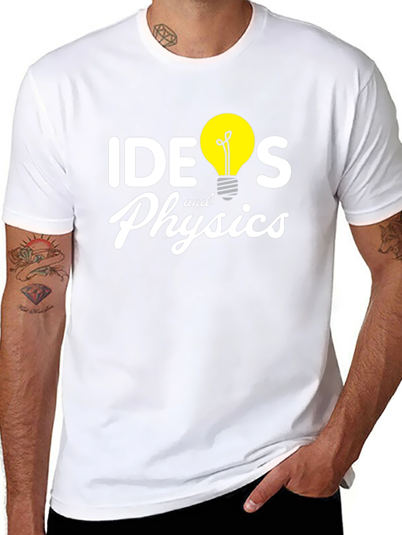 Ideas and Physics Graphic T-Shirt - Black