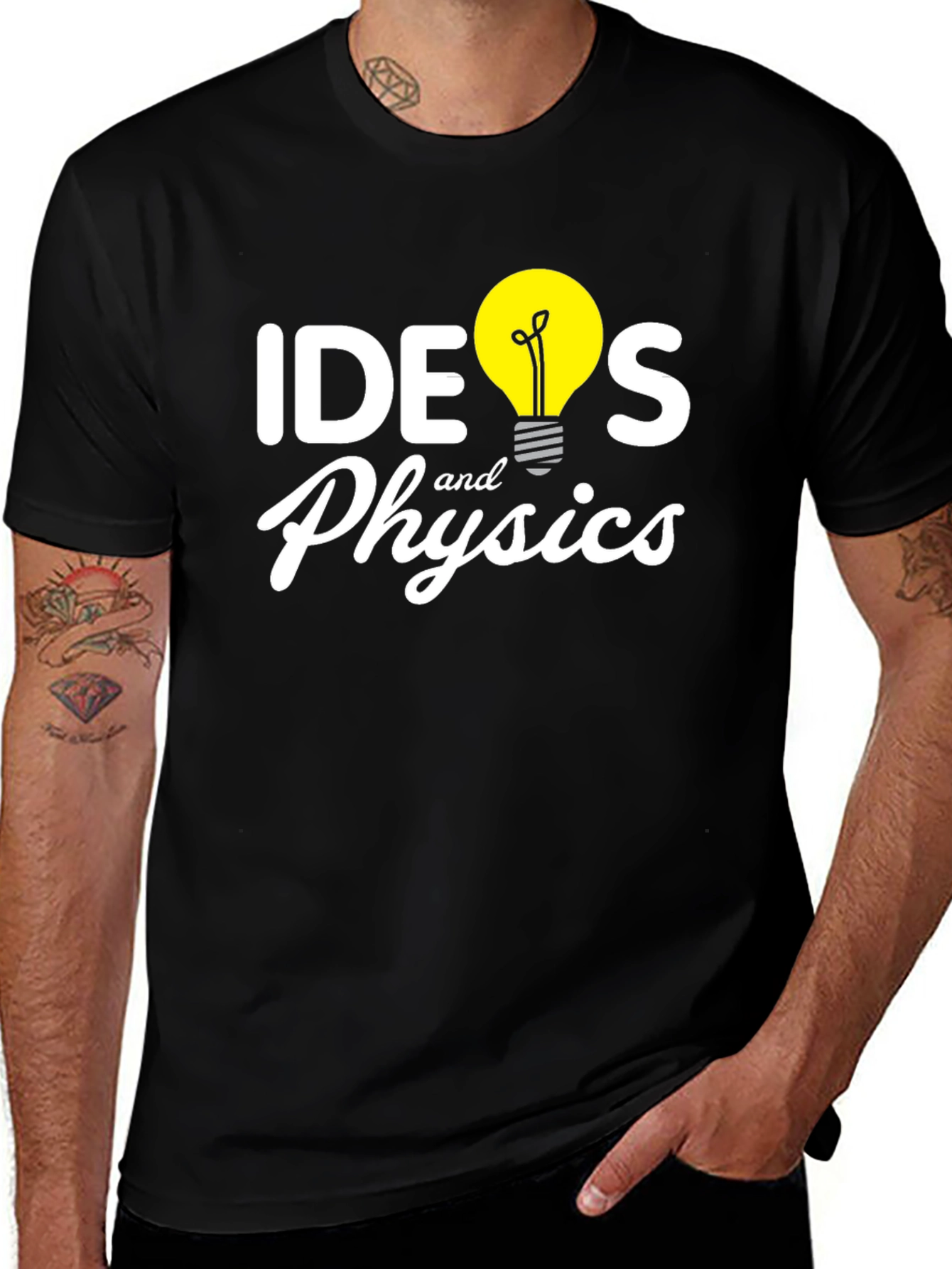 Ideas and Physics Graphic T-Shirt - Black