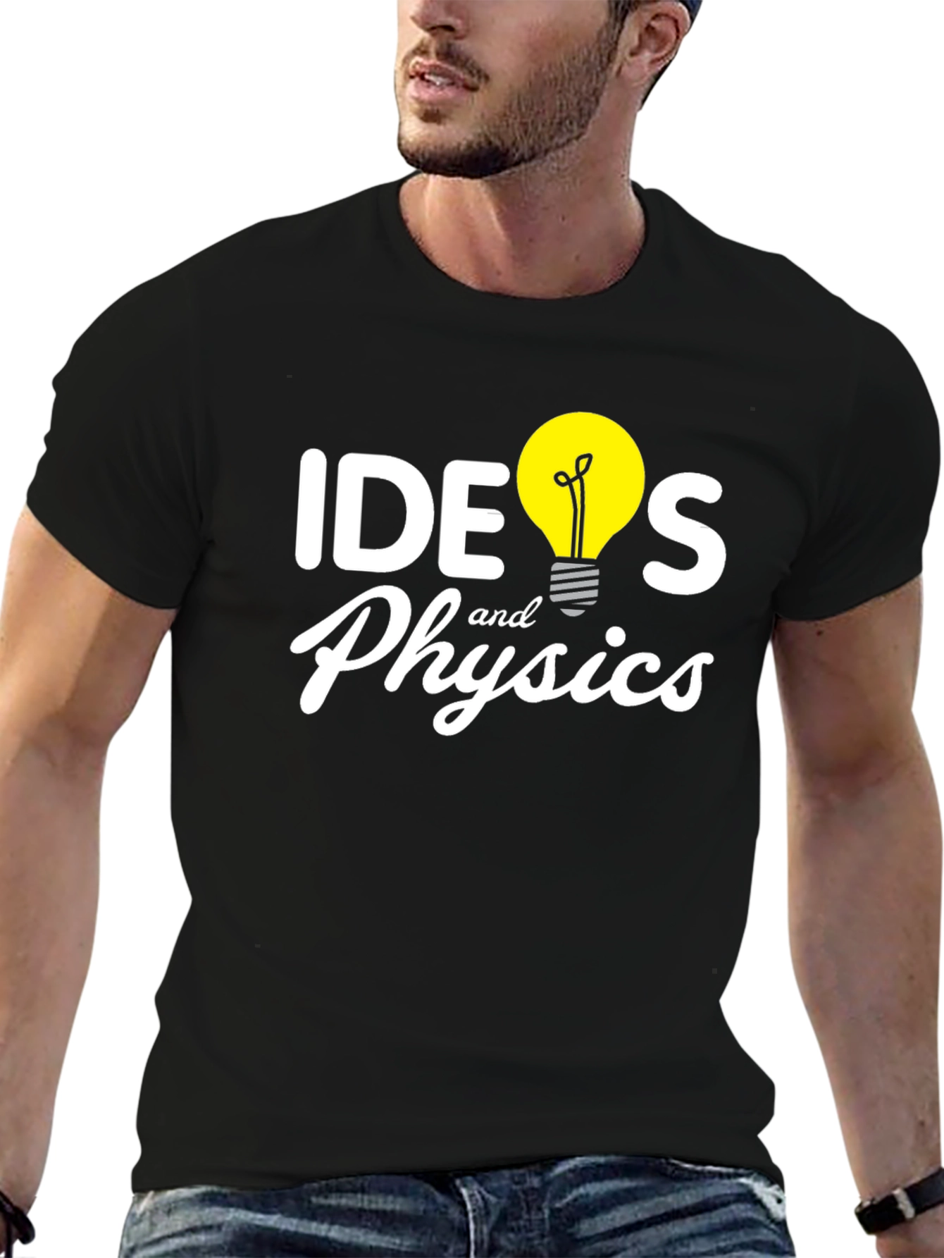 Ideas and Physics Graphic T-Shirt - Black