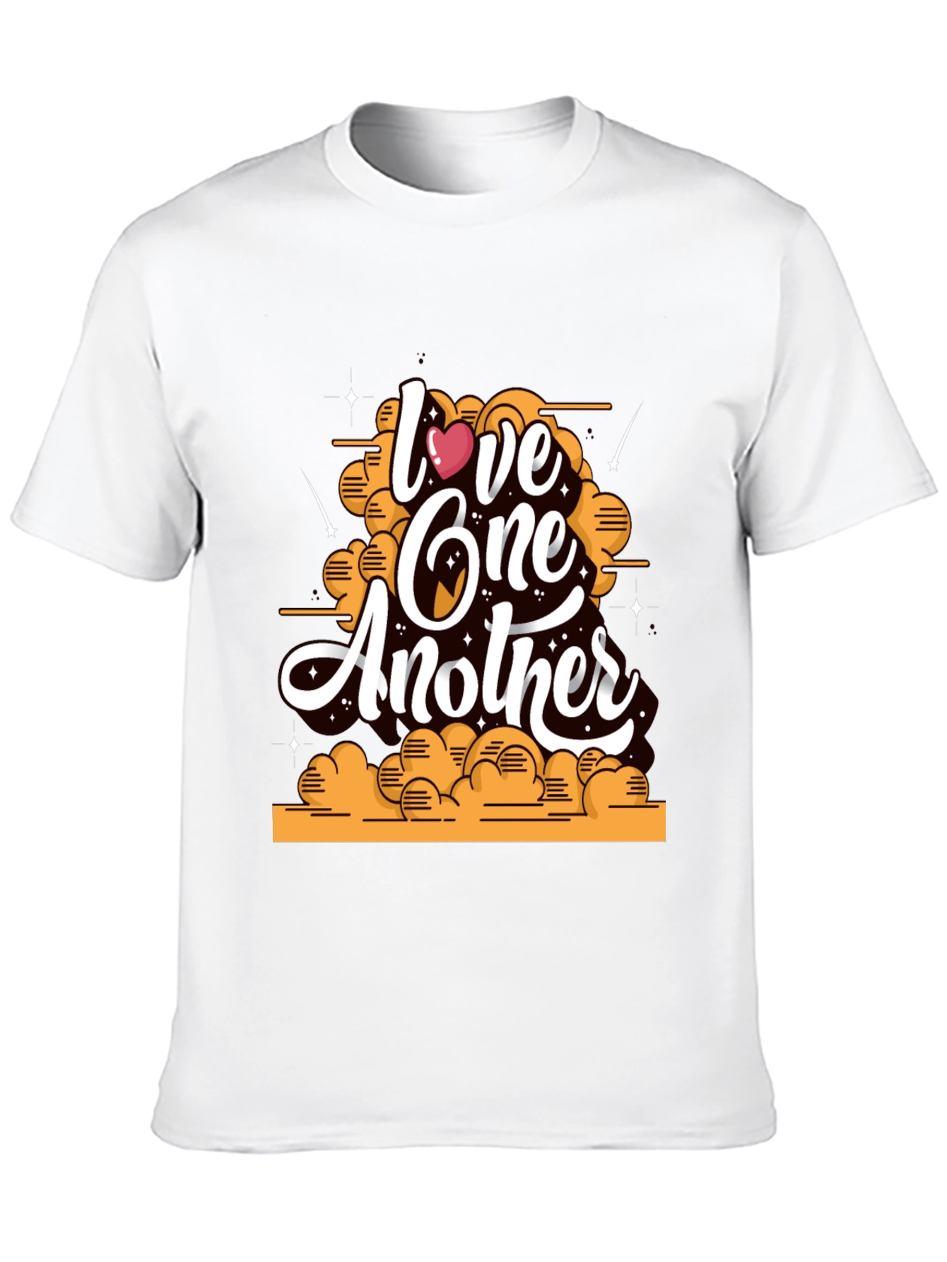 Love One Another Graphic Tee - Black Cotton Blend