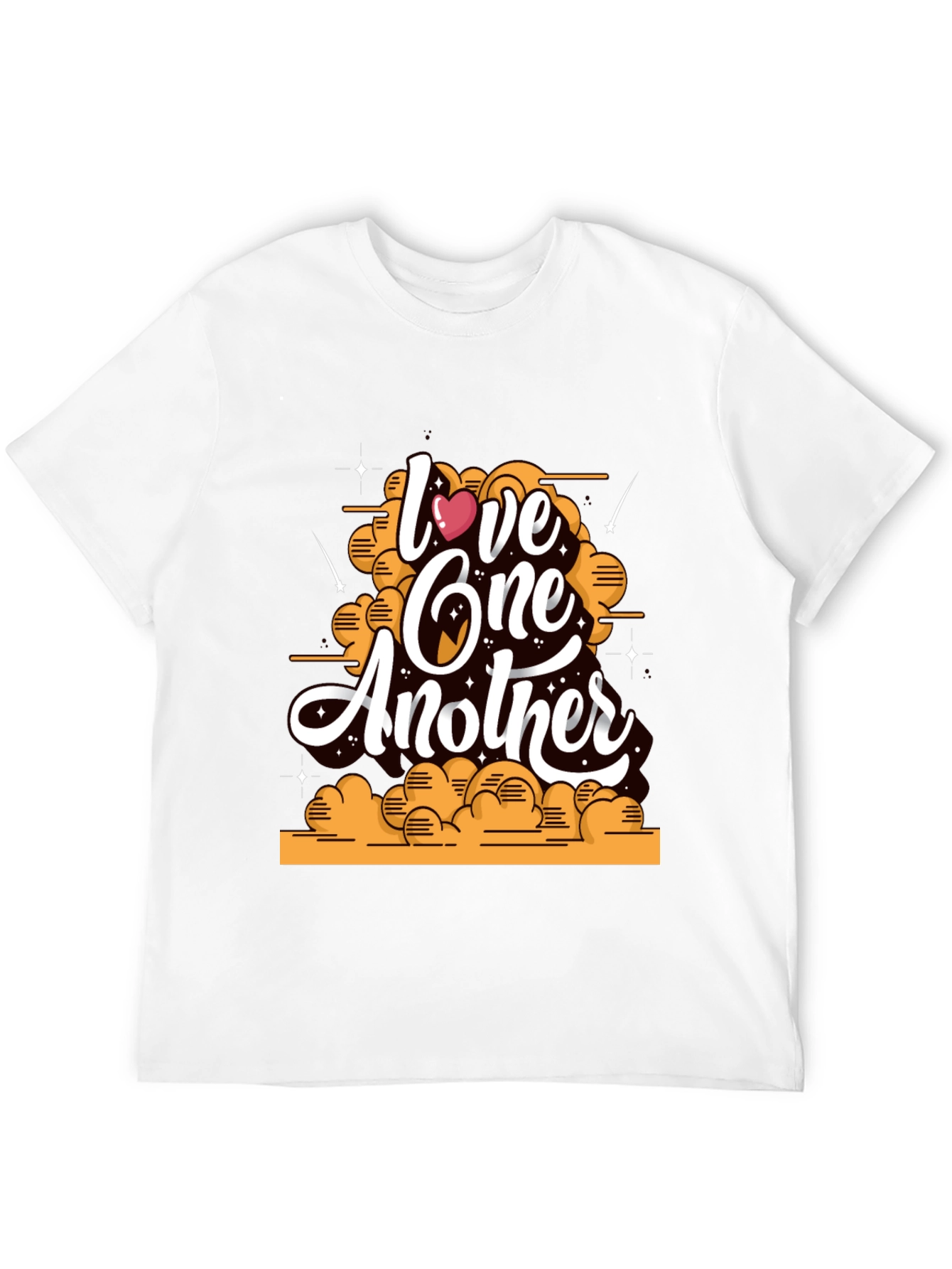 Love One Another Graphic Tee - Black Cotton Blend