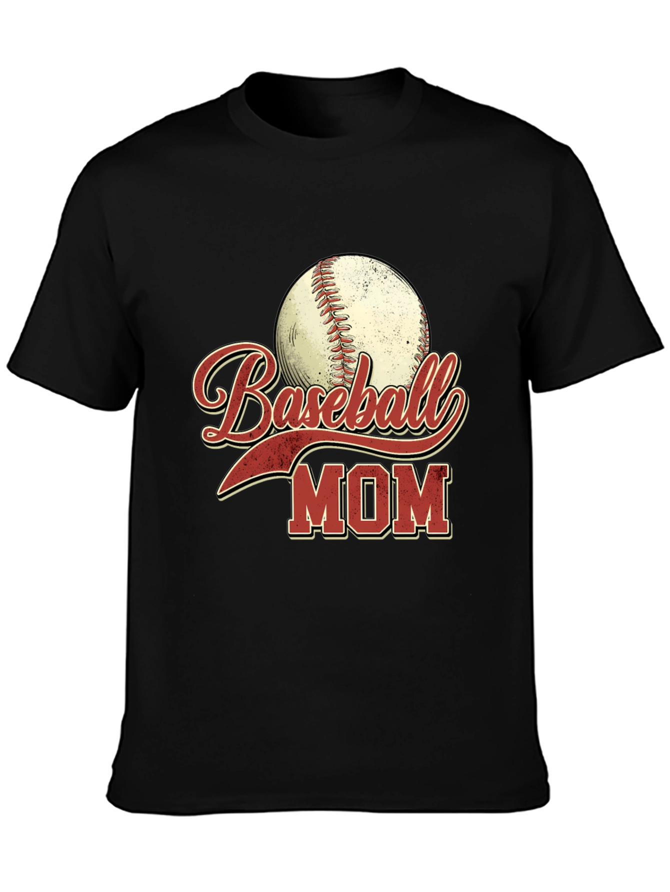 Baseball Mom Graphic Tee - Black