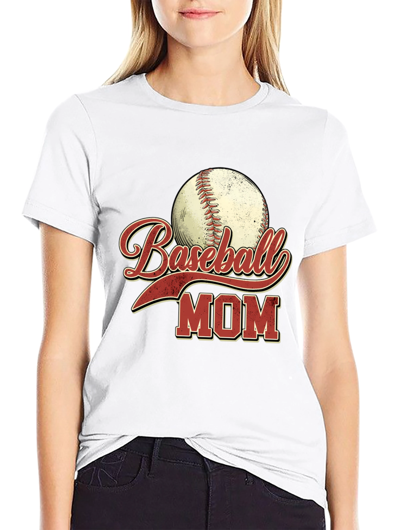Baseball Mom Graphic Tee - Black