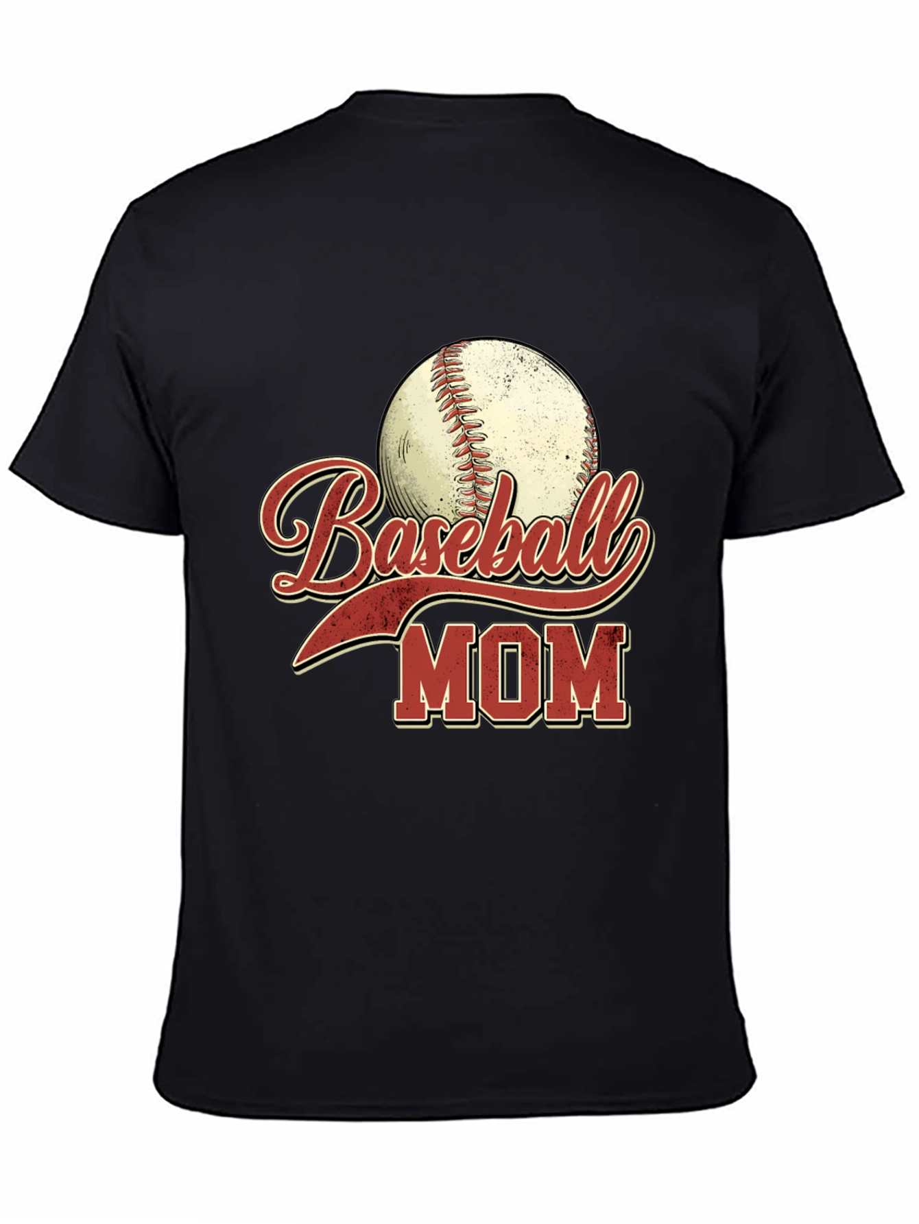 Baseball Mom Graphic Tee - Black