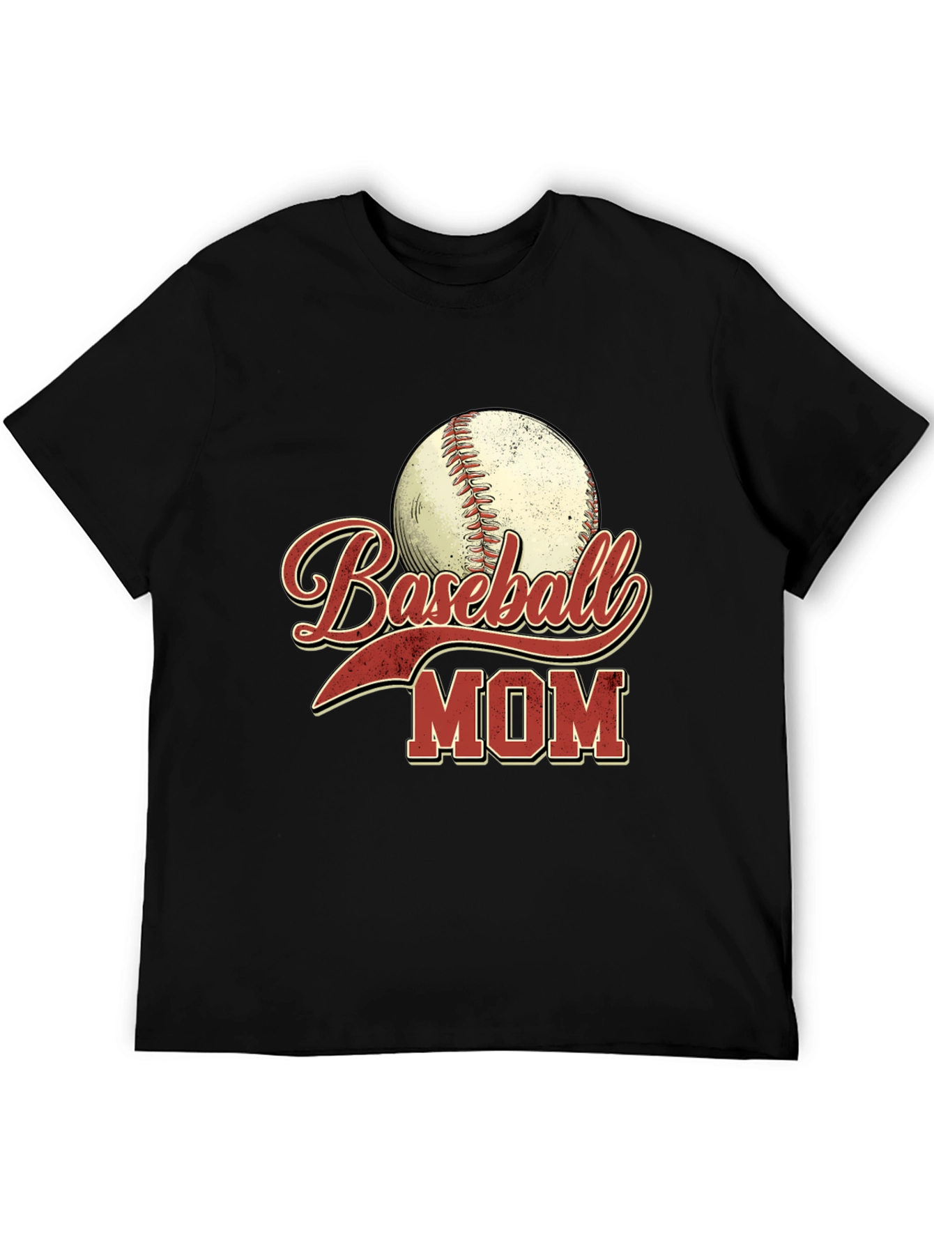Baseball Mom Graphic Tee - Black