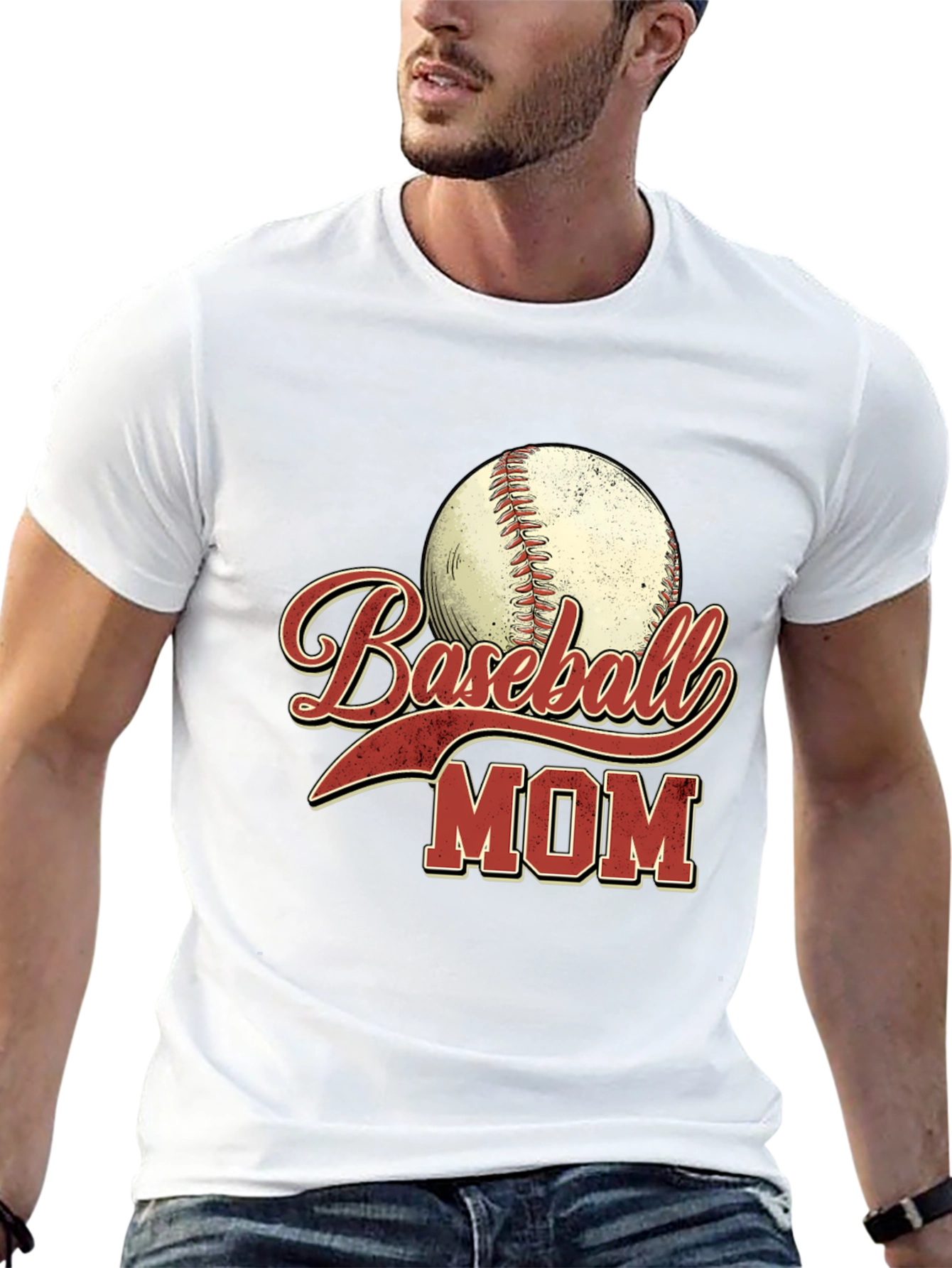 Baseball Mom Graphic Tee - Black