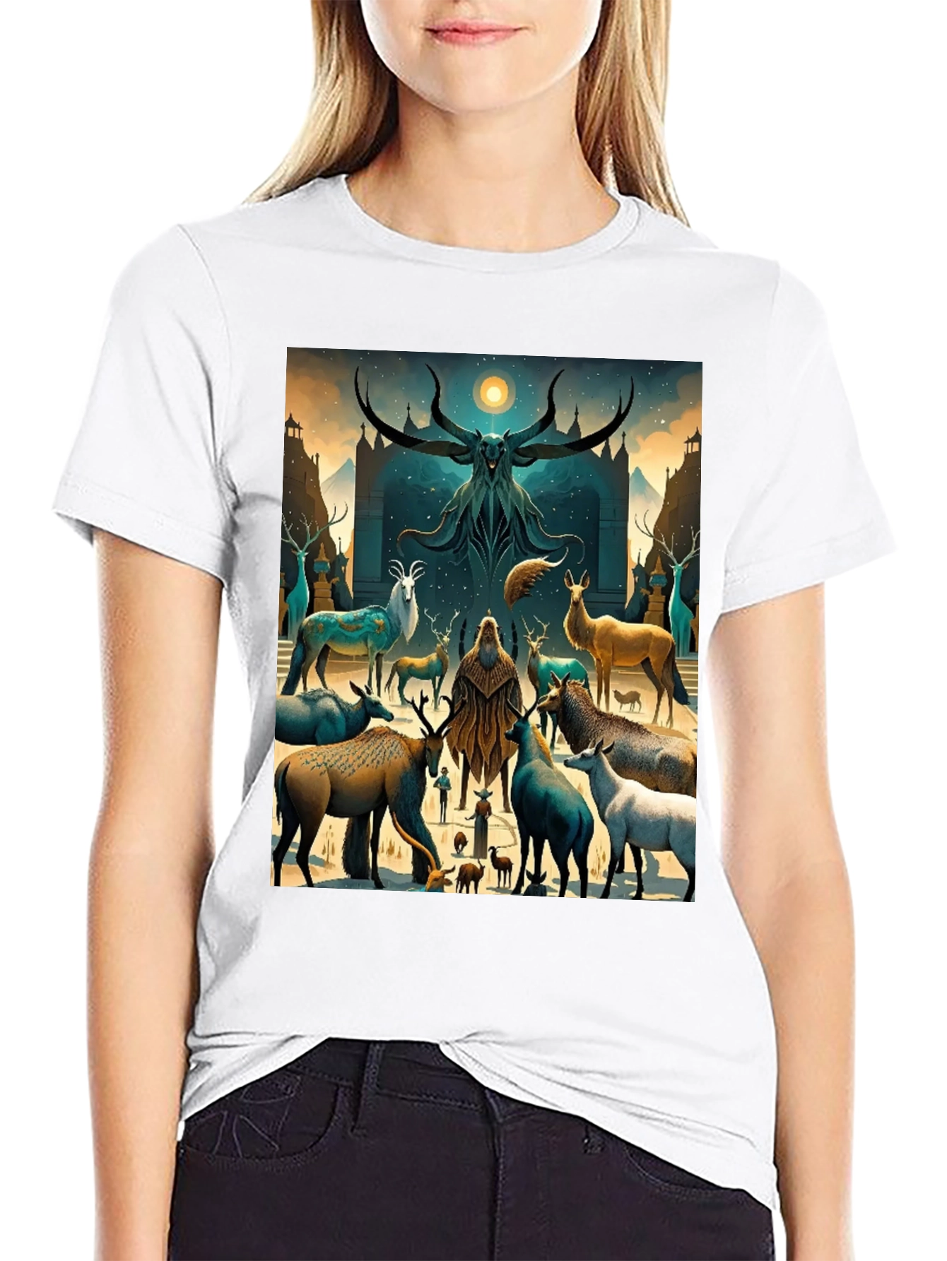 Mystic Deer Gathering Graphic Tee
