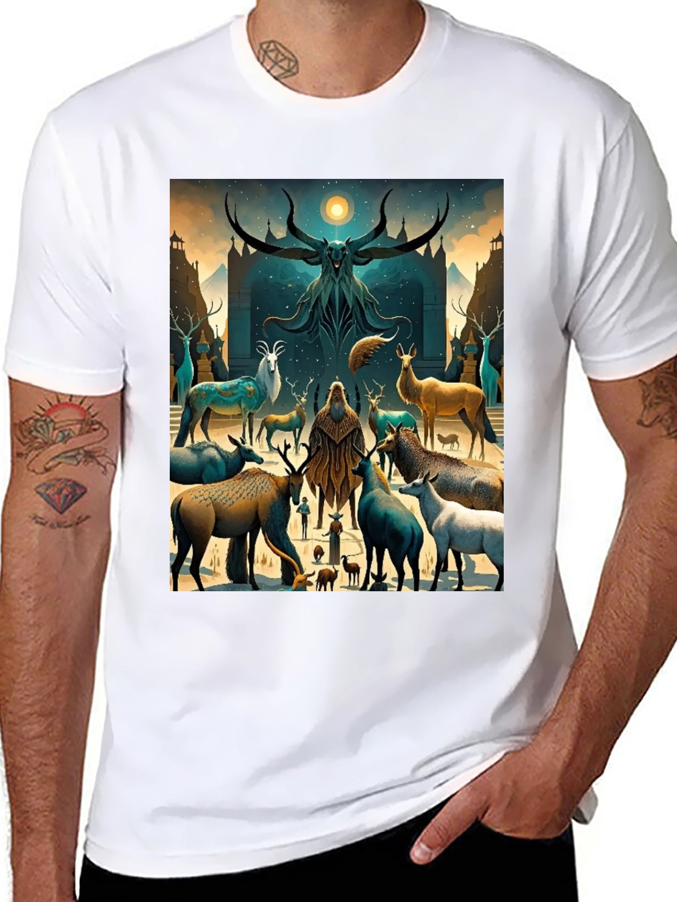 Mystic Deer Gathering Graphic Tee