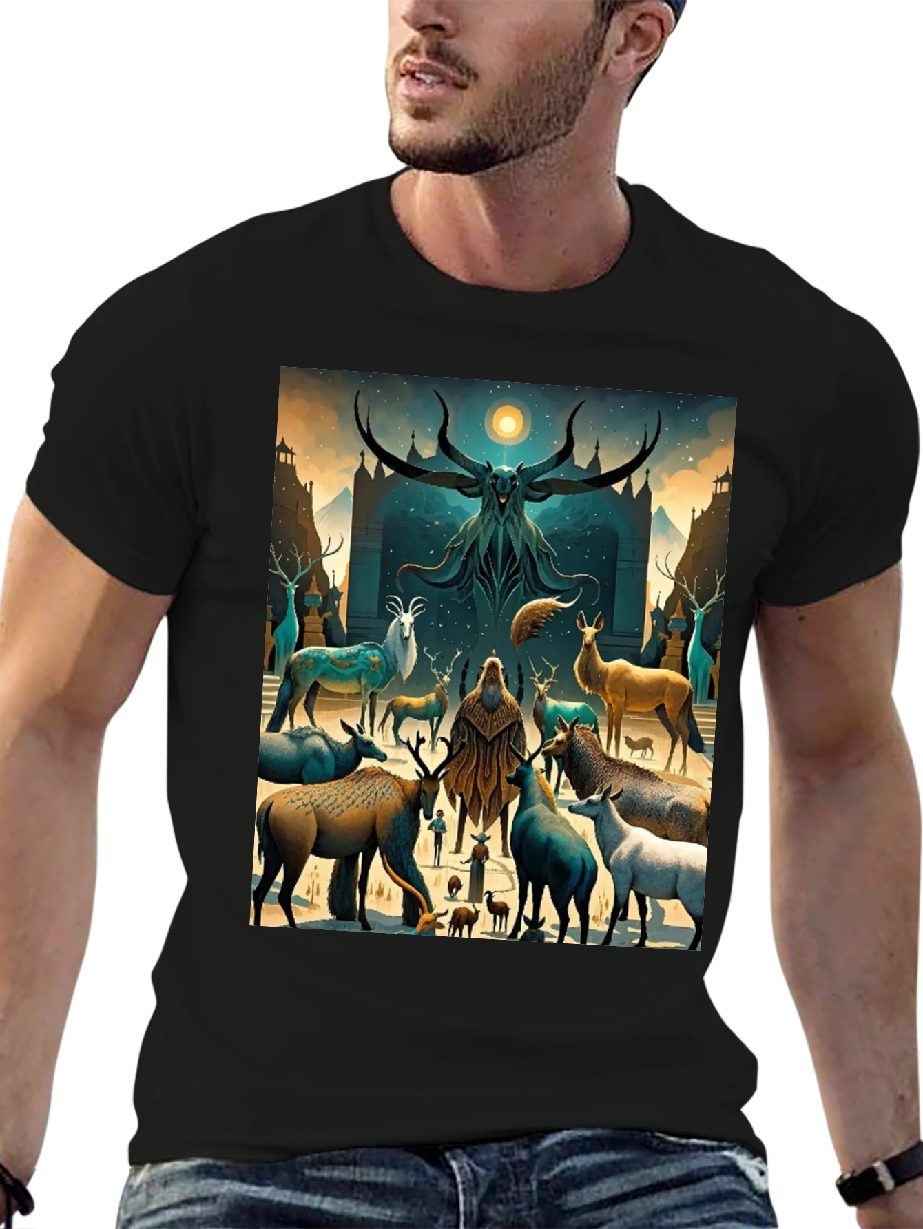 Mystic Deer Gathering Graphic Tee