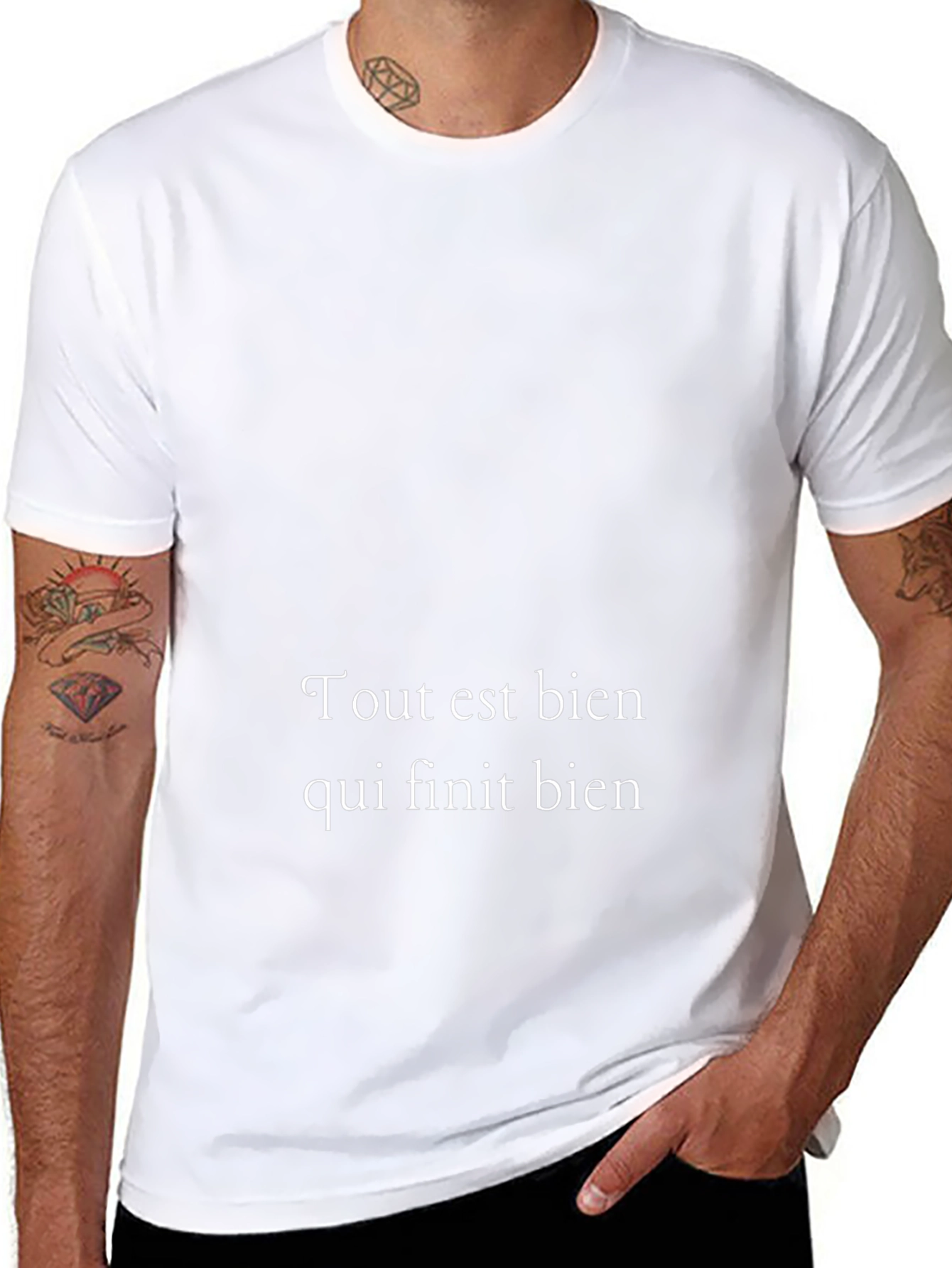 Tout Est Bien Tee - French Proverb Black T-Shirt
