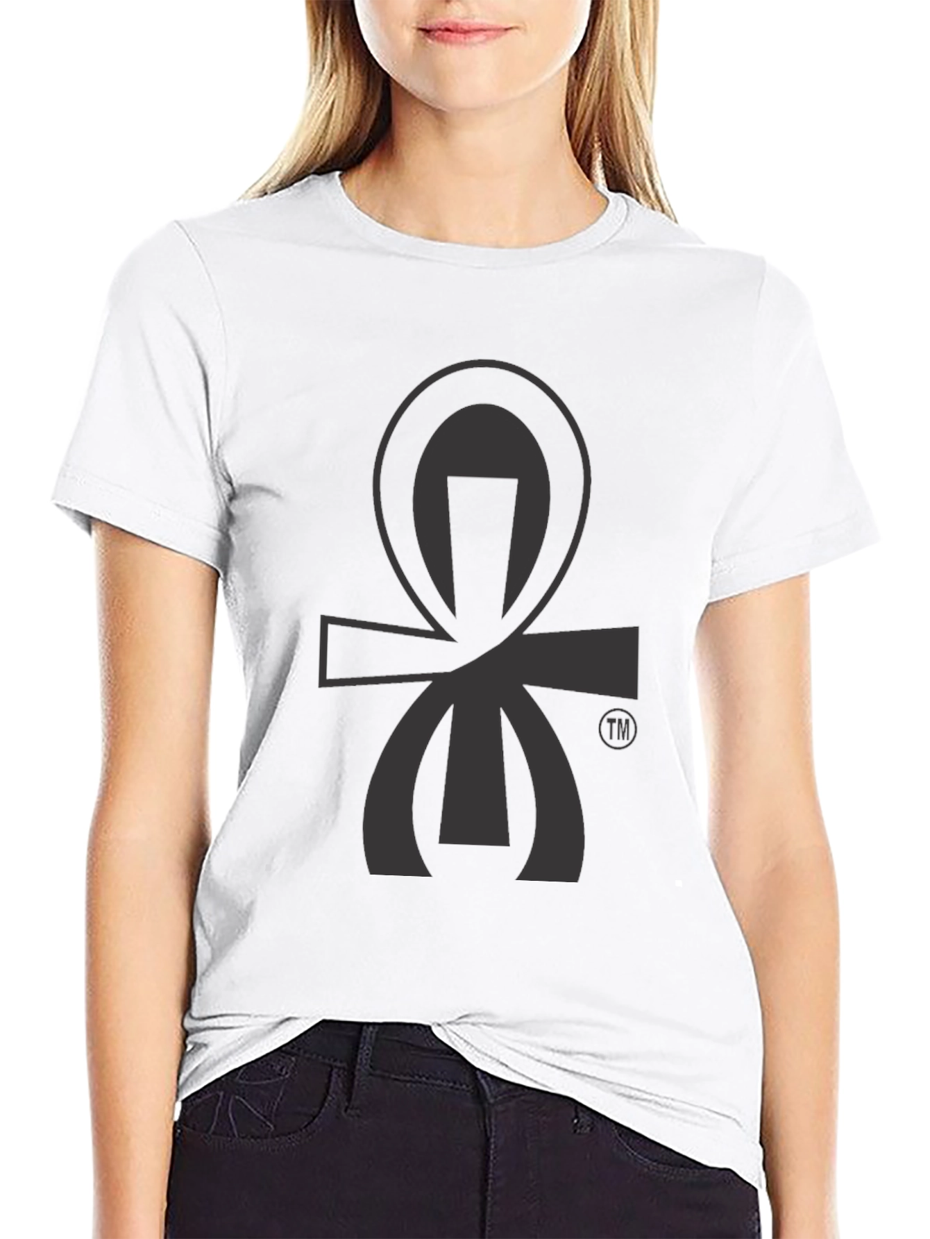 Black Graphic Tee - Ankh Symbol