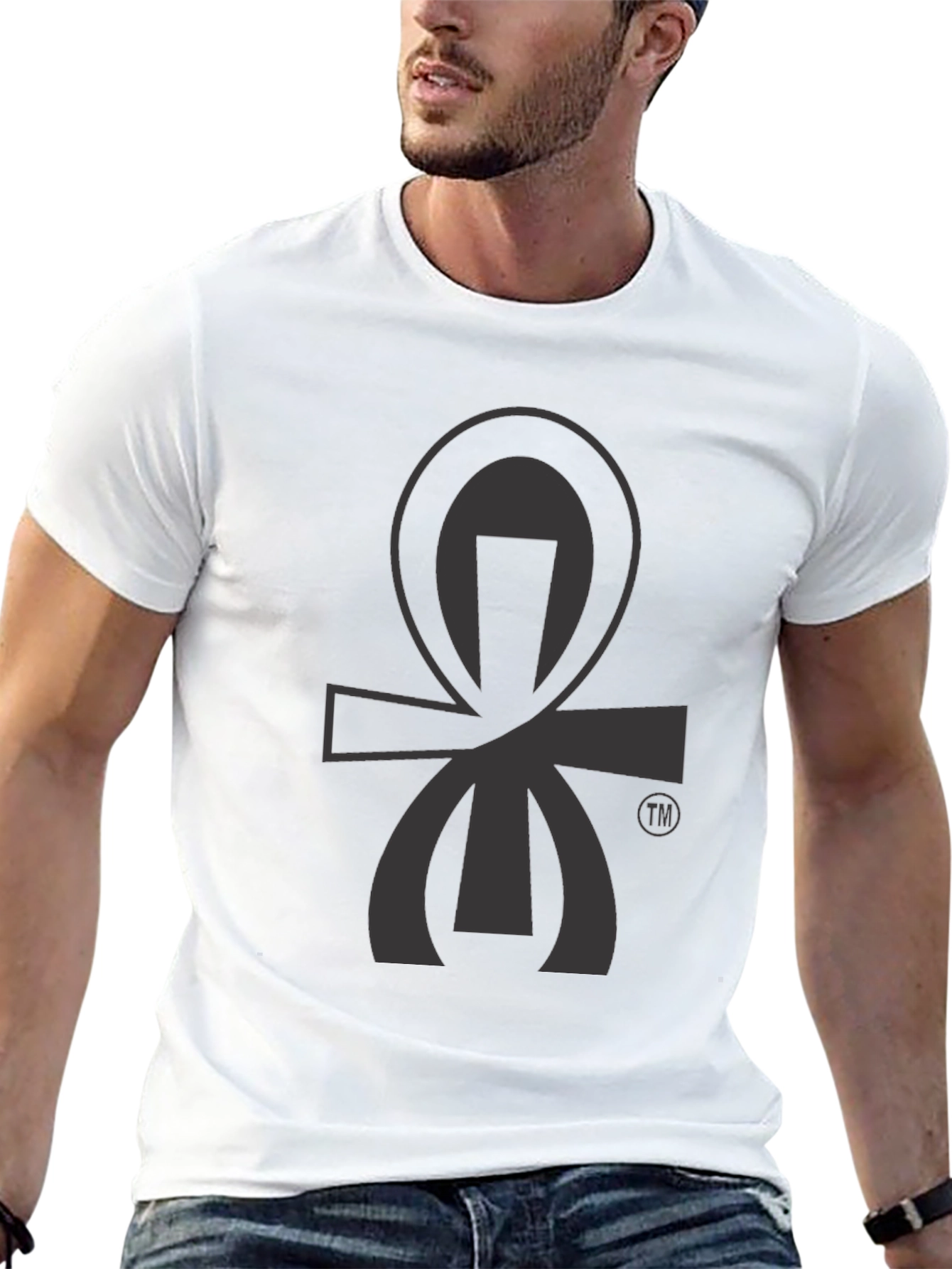 Black Graphic Tee - Ankh Symbol
