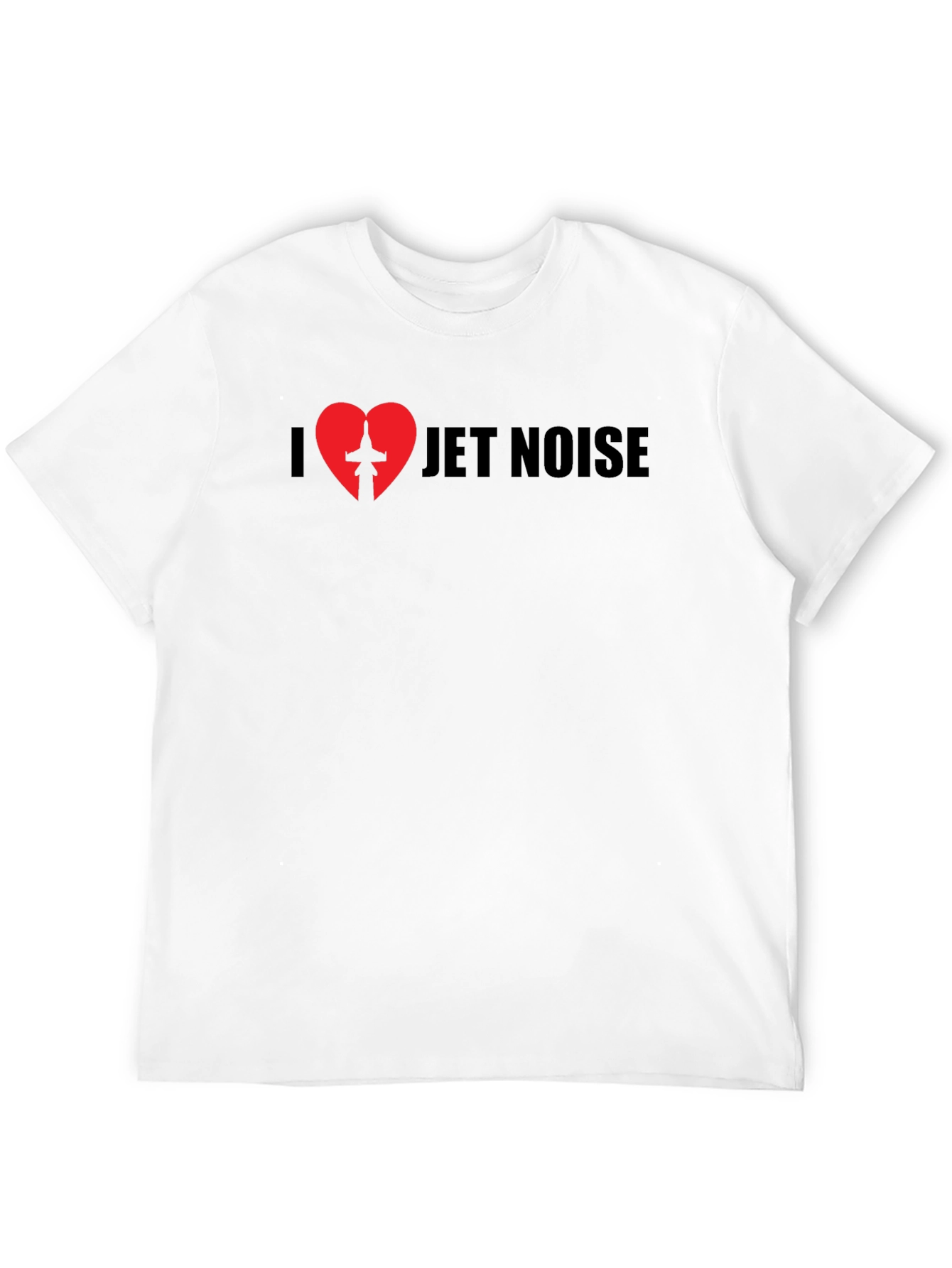 I Love Jet Noise Black Graphic T-Shirt