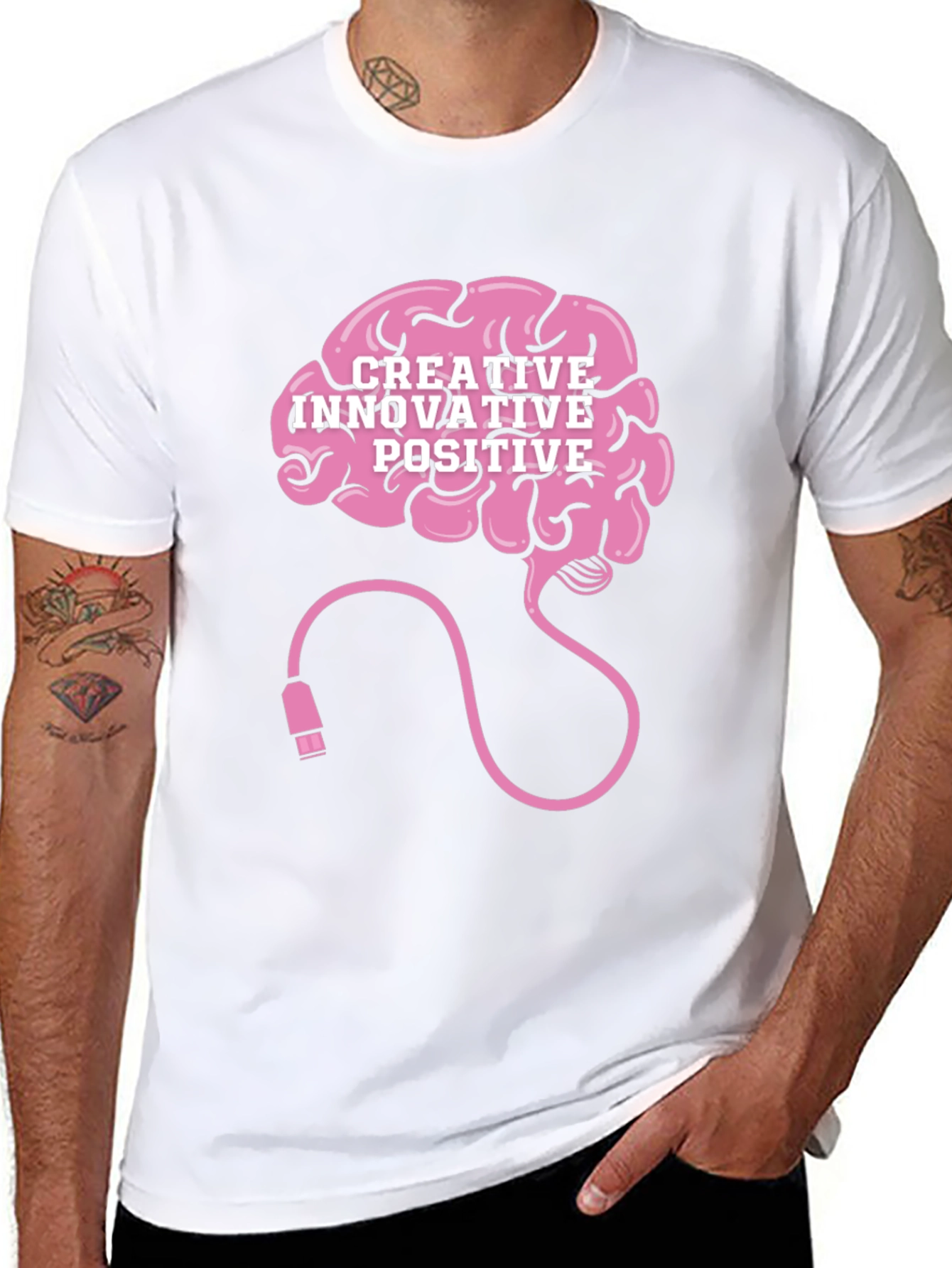 Creative Brain T-Shirt Innovative Positive Design