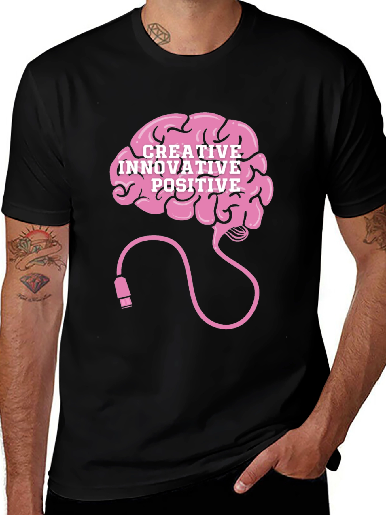 Creative Brain T-Shirt Innovative Positive Design
