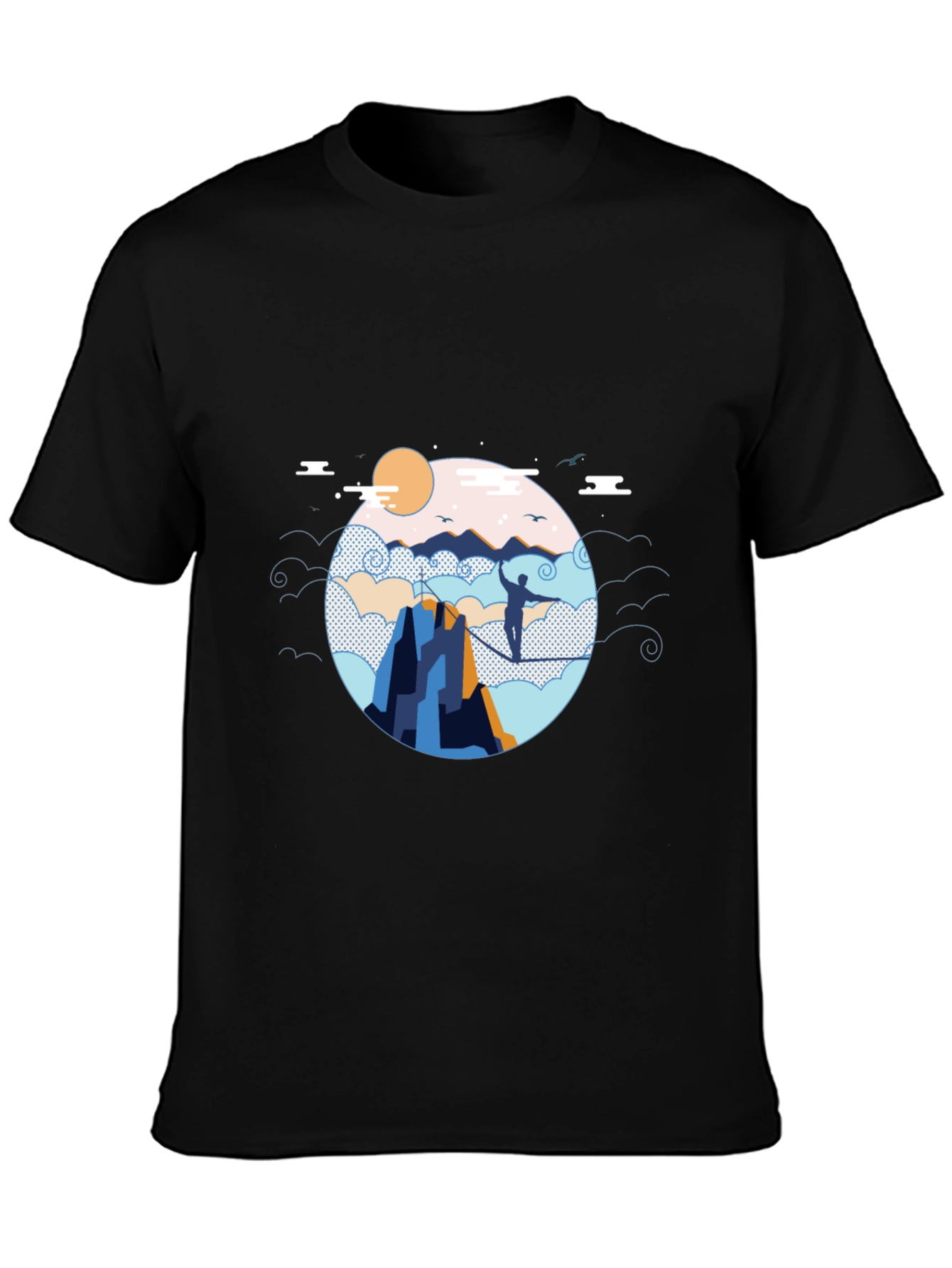 Mountain Walker Black T-Shirt Adventure Graphic Tee