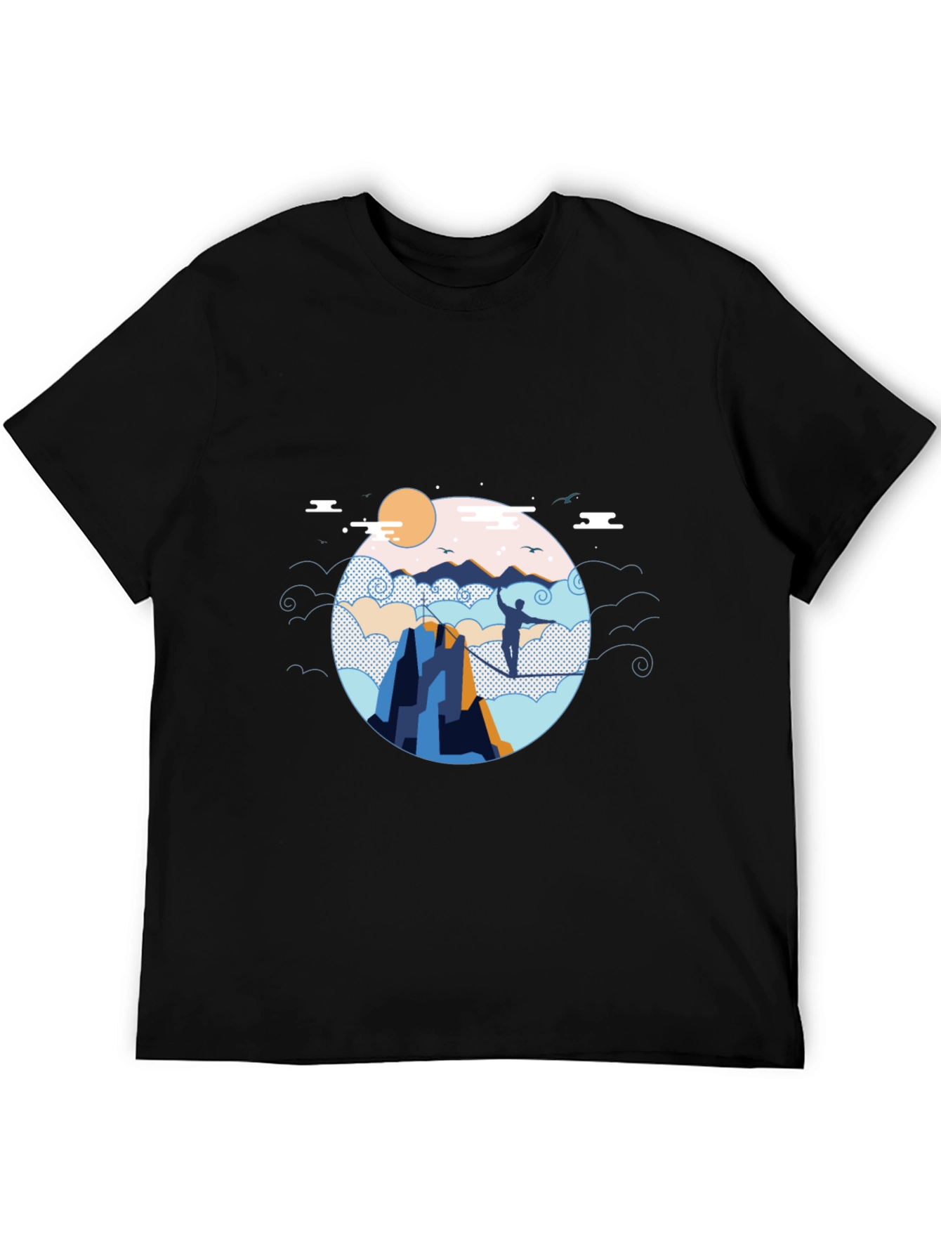 Mountain Walker Black T-Shirt Adventure Graphic Tee