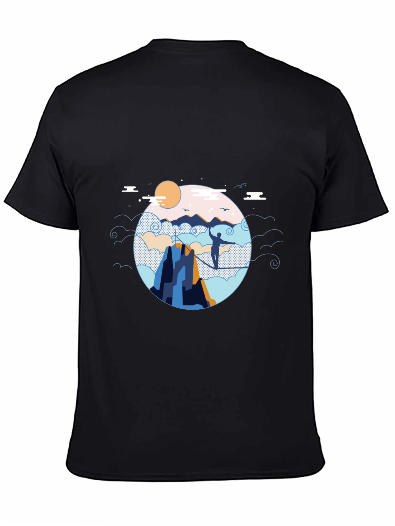 Mountain Walker Black T-Shirt Adventure Graphic Tee