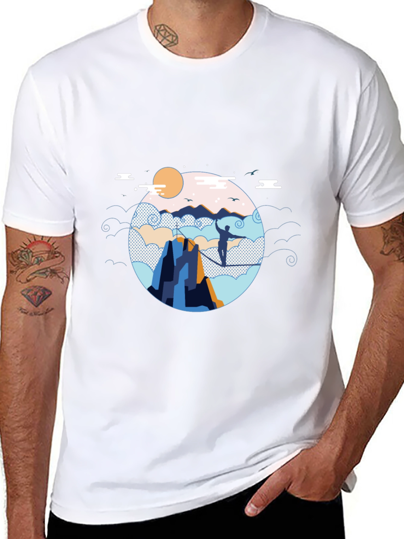 Mountain Walker Black T-Shirt Adventure Graphic Tee