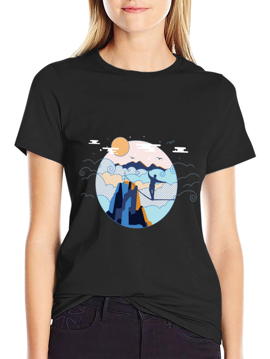 Mountain Walker Black T-Shirt Adventure Graphic Tee