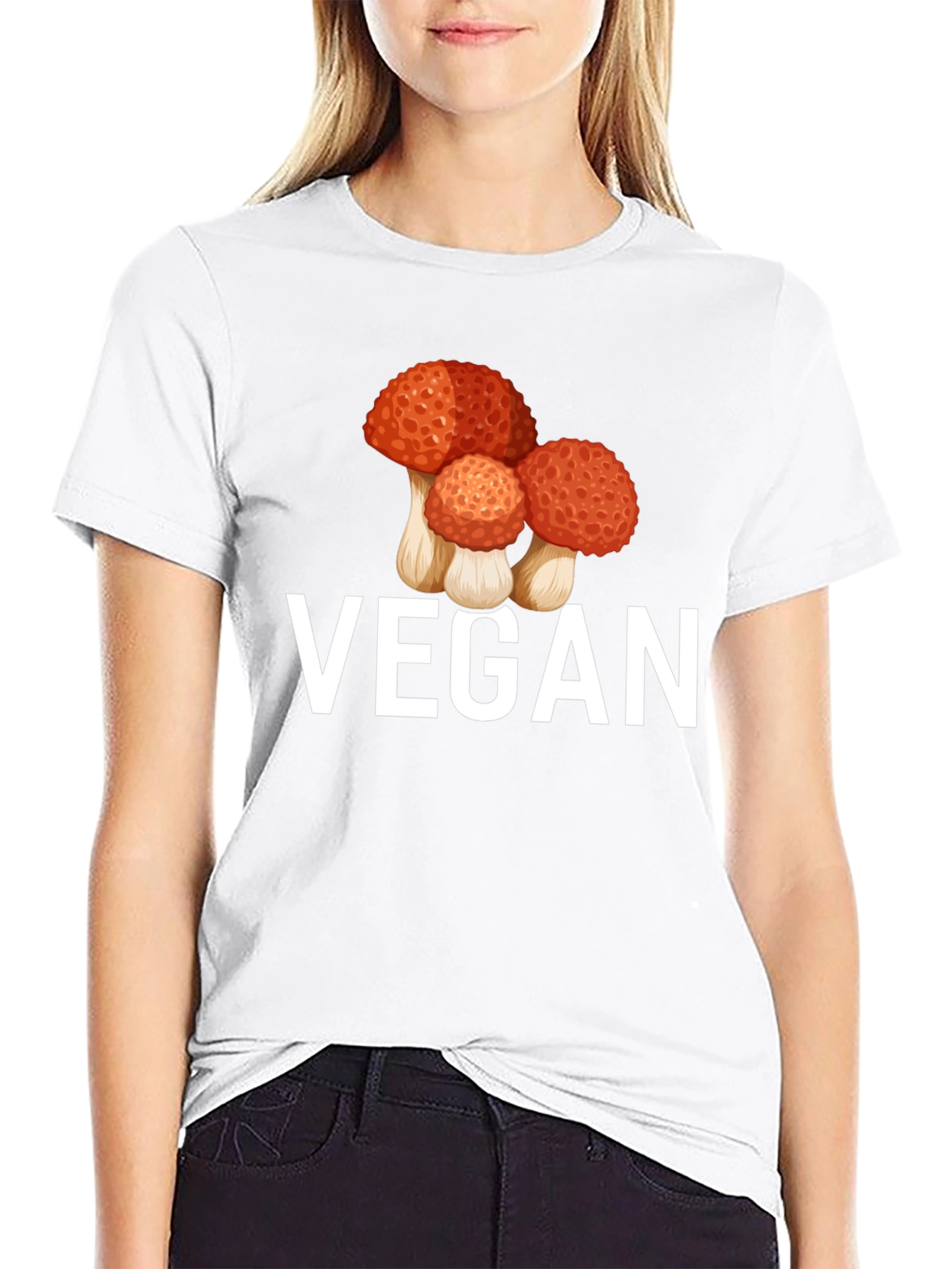 Vegan Mushroom Graphic T-Shirt
