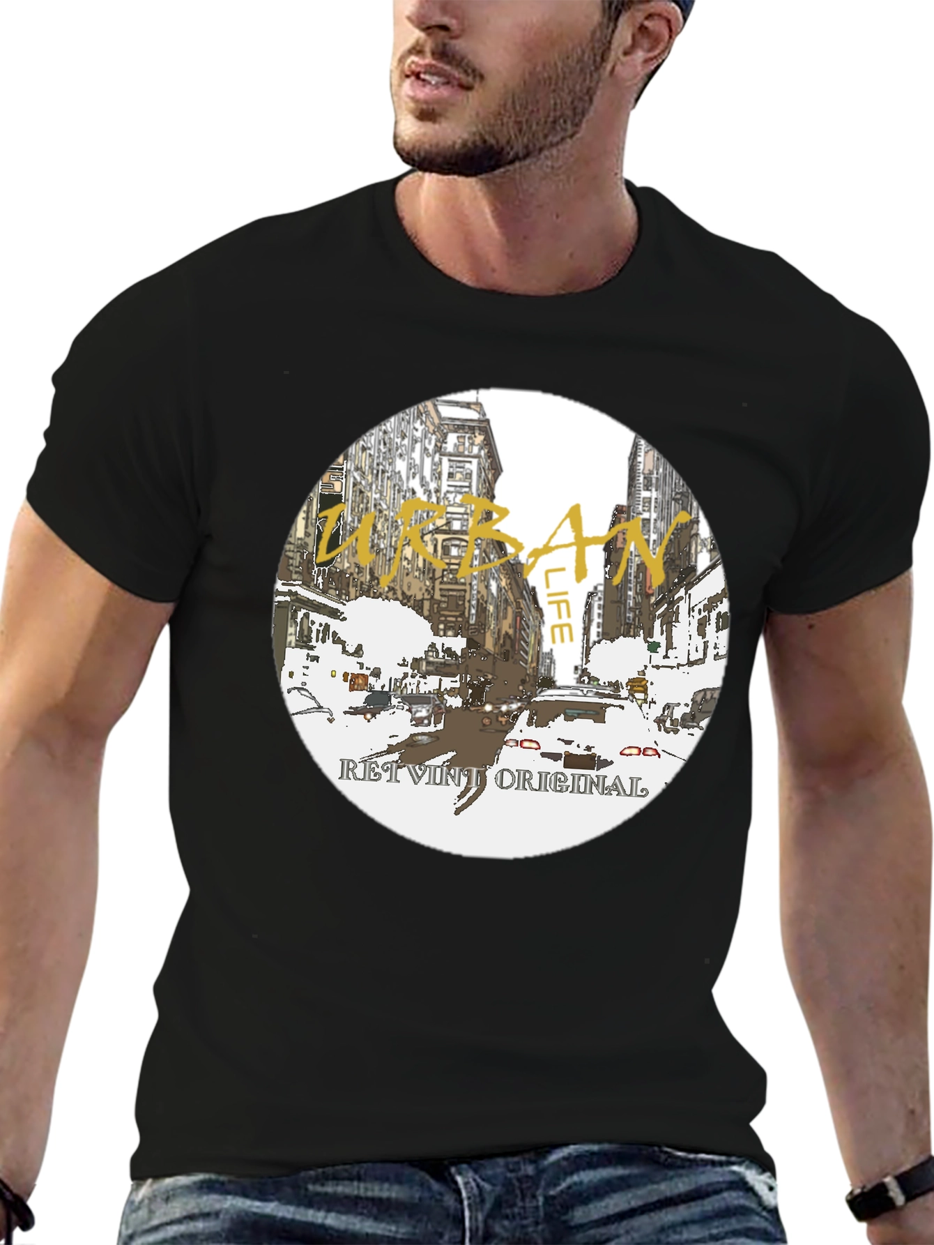 Urban Life Graphic Tee - Retro Original Design