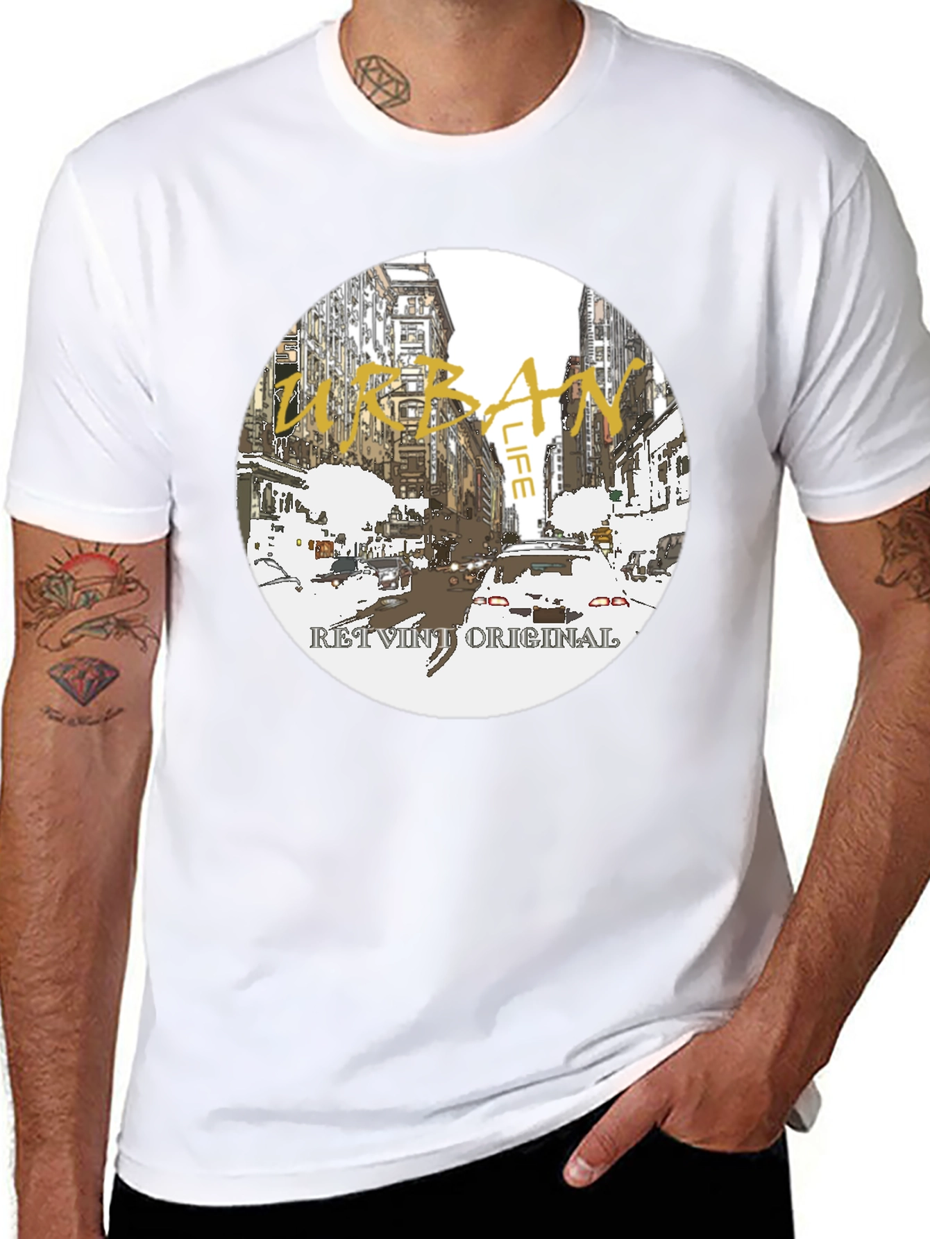 Urban Life Graphic Tee - Retro Original Design