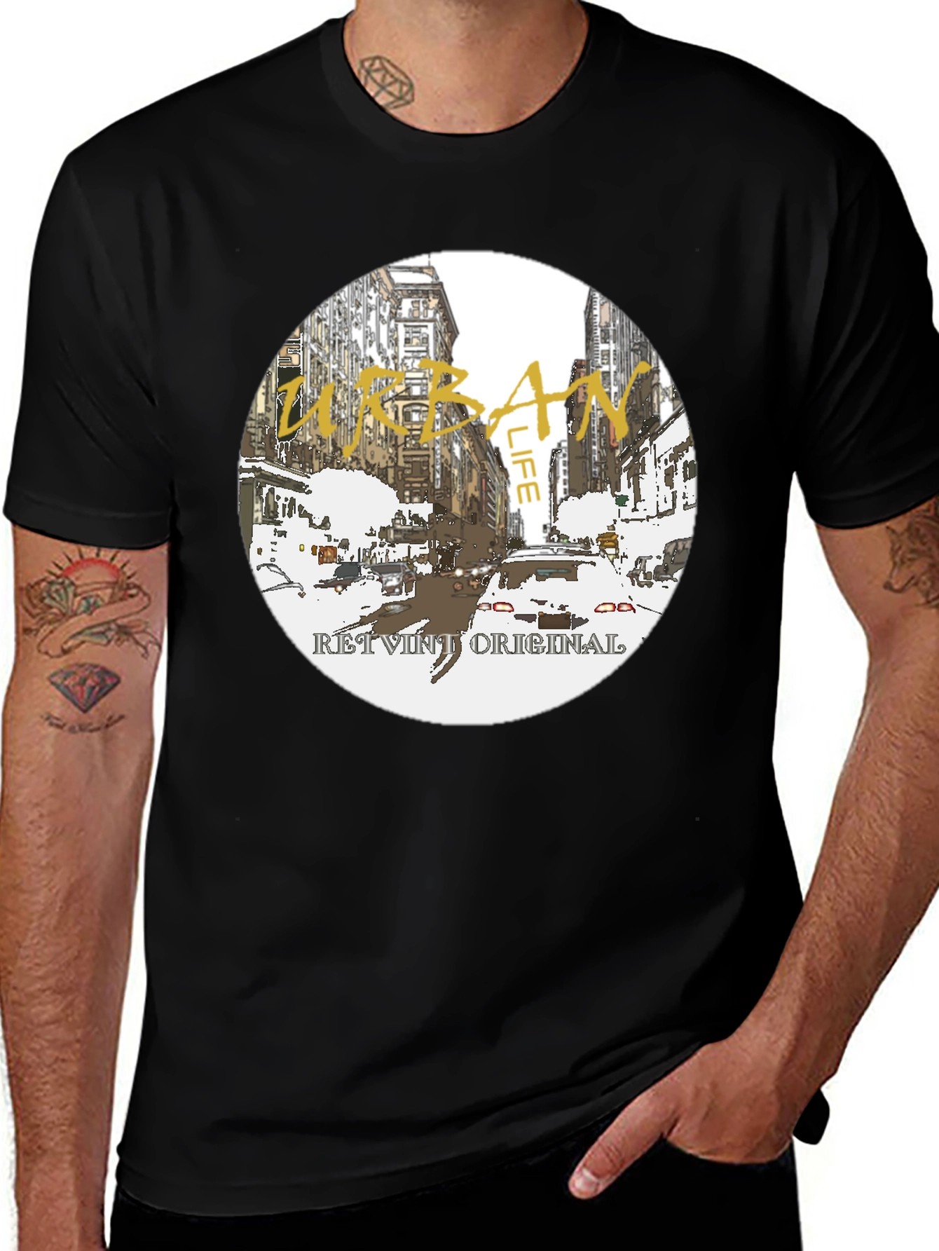 Urban Life Graphic Tee - Retro Original Design