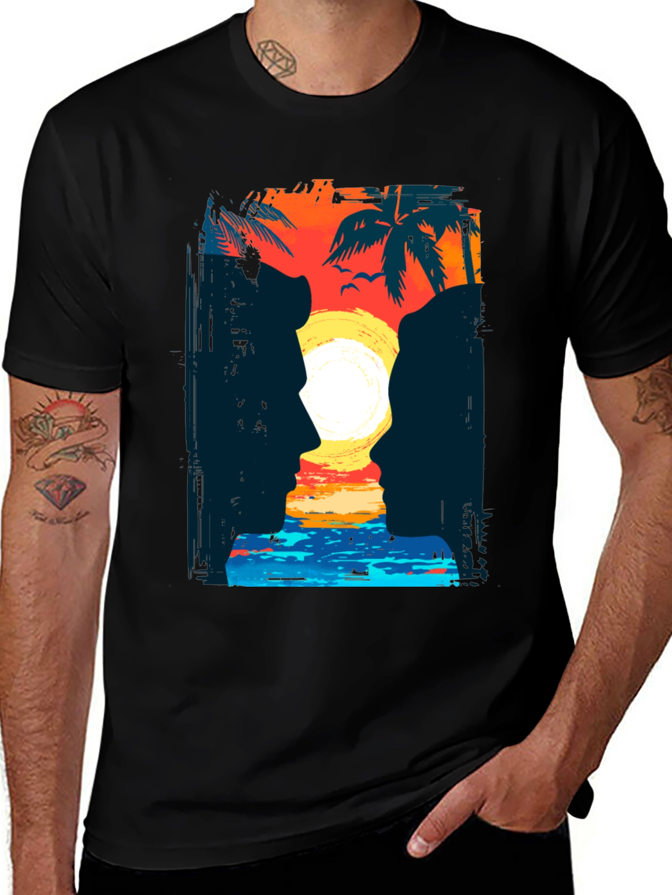 Sunset Silhouette Graphic T-Shirt