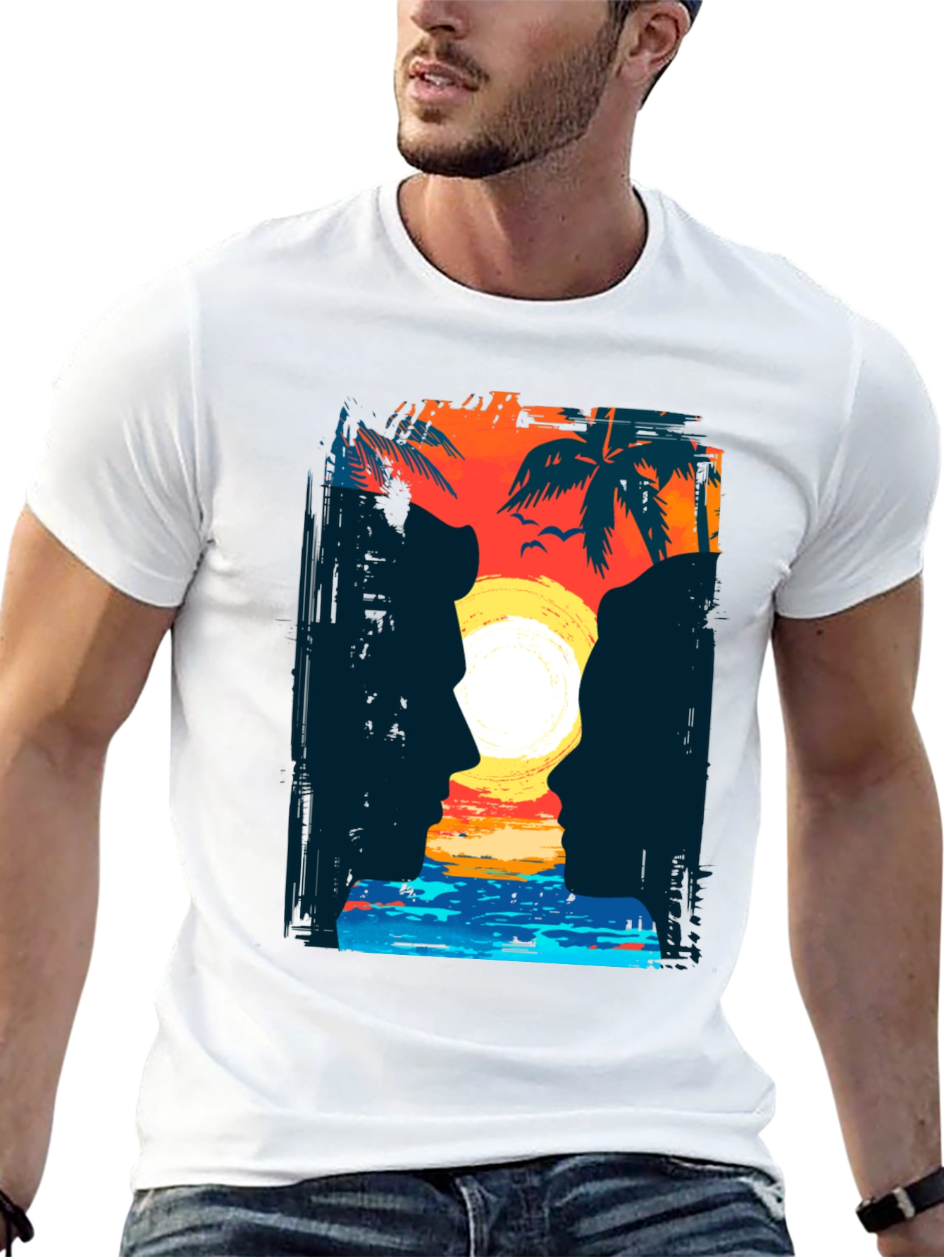 Sunset Silhouette Graphic T-Shirt