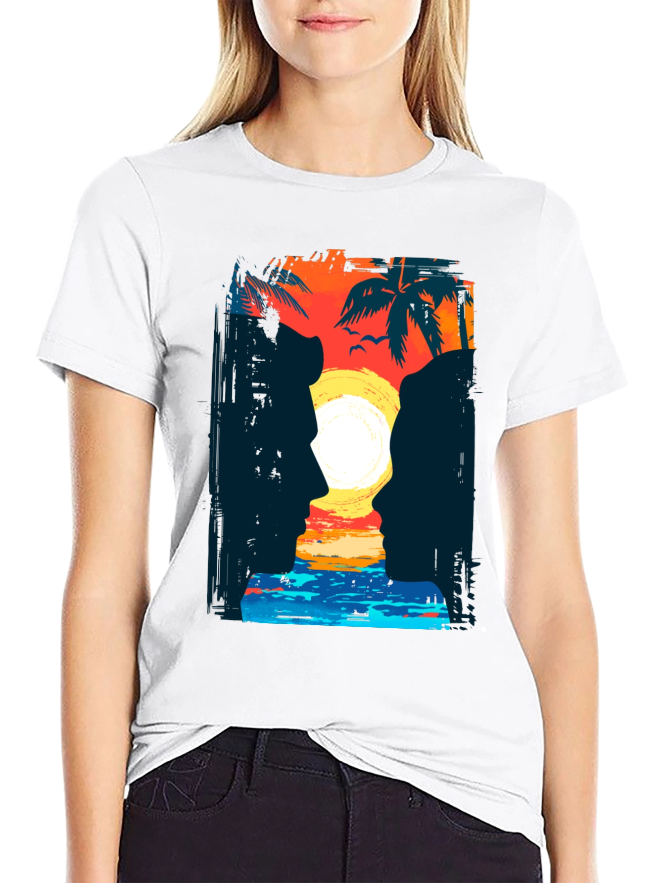 Sunset Silhouette Graphic T-Shirt