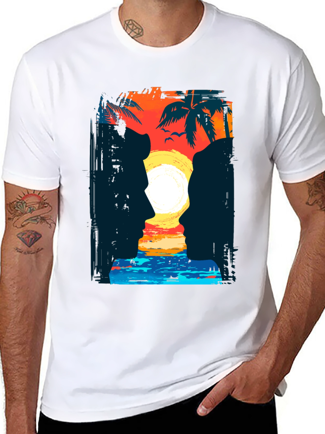 Sunset Silhouette Graphic T-Shirt