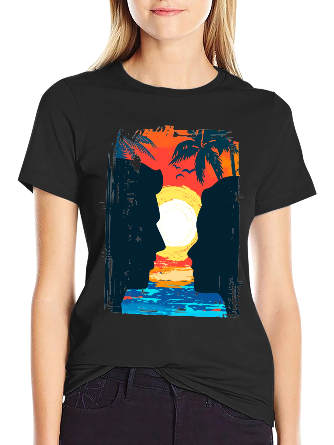 Sunset Silhouette Graphic T-Shirt