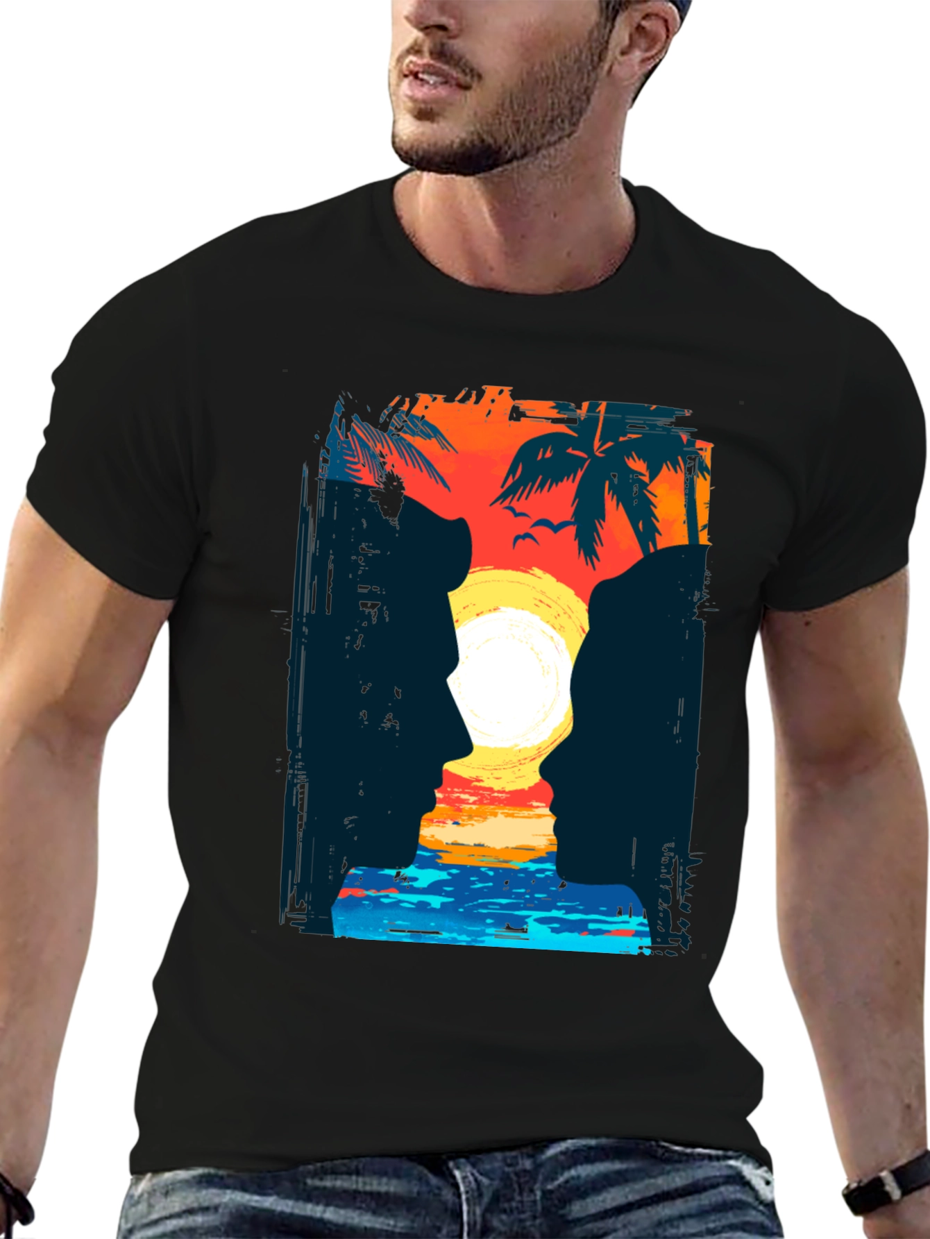 Sunset Silhouette Graphic T-Shirt